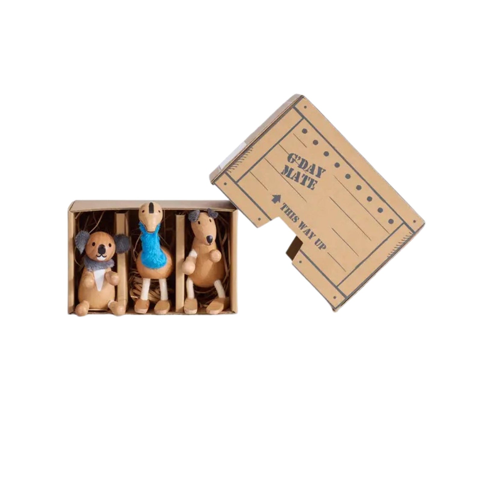 Outback Wooden Animal Mini Bundle in Gift Crate