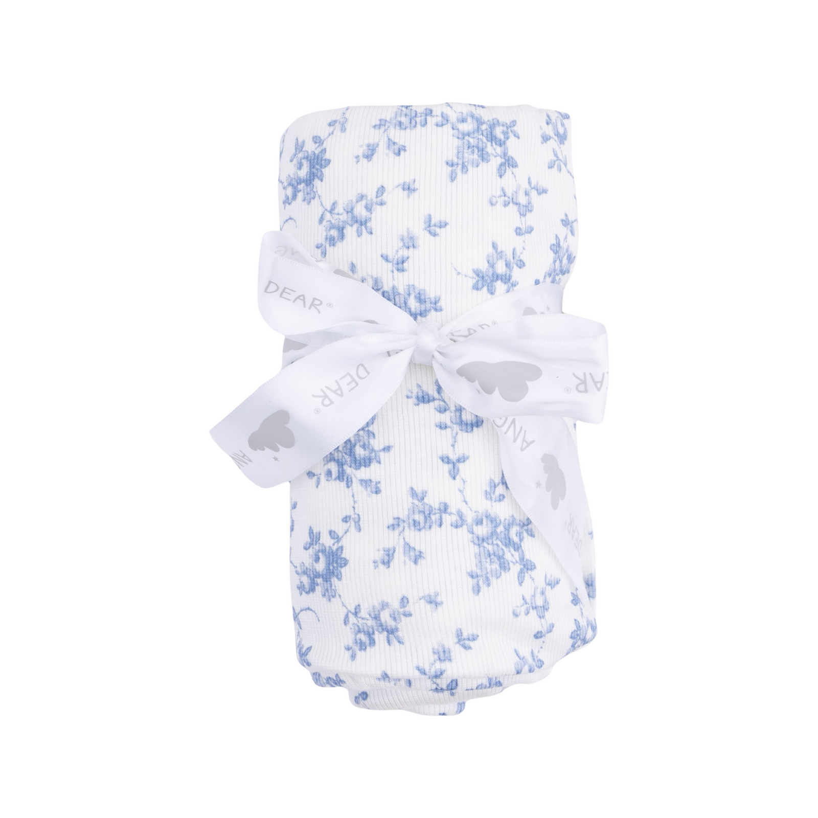 Baby Blue Vines Floral Swaddle Blanket