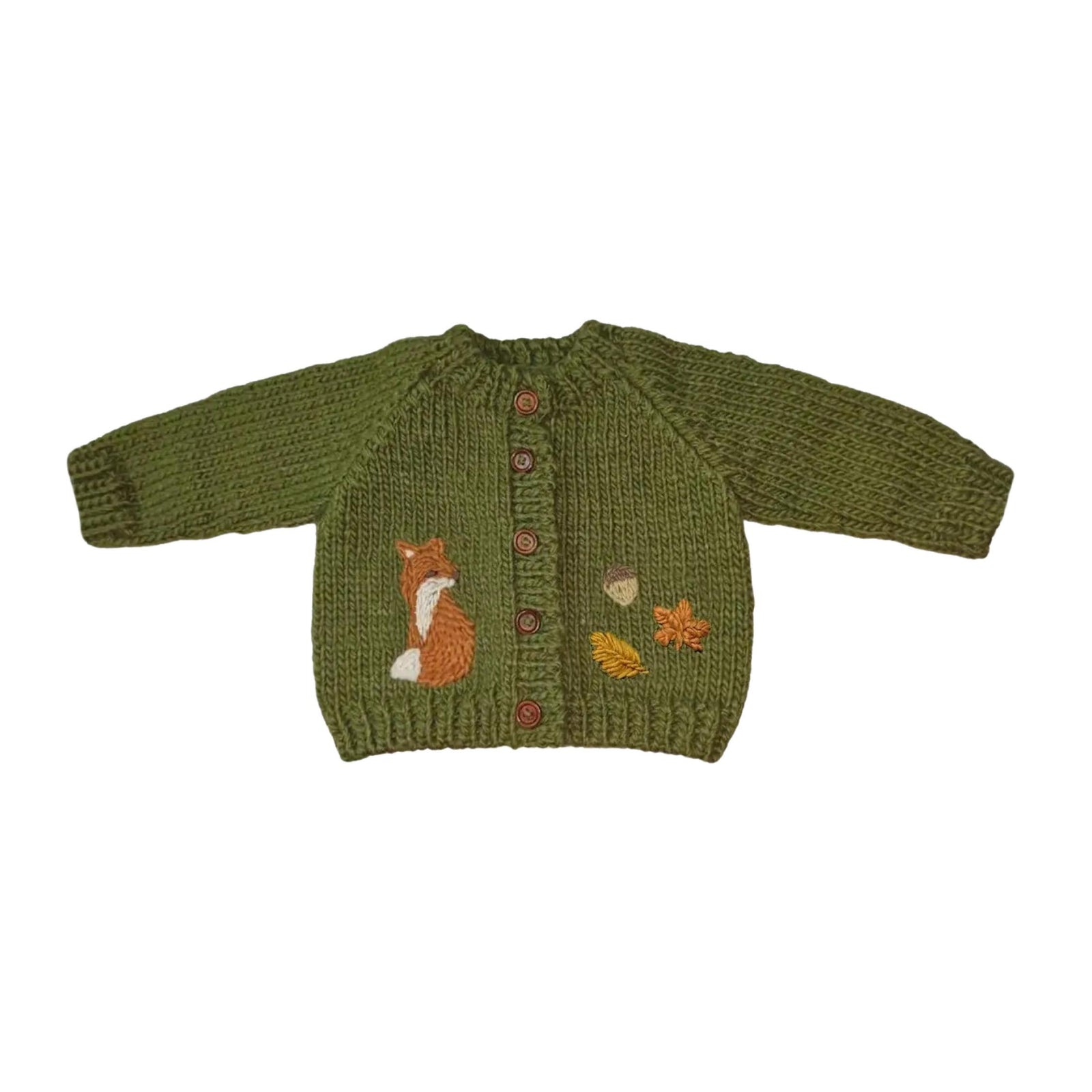 Woodland Embroidered Fox Cardigan