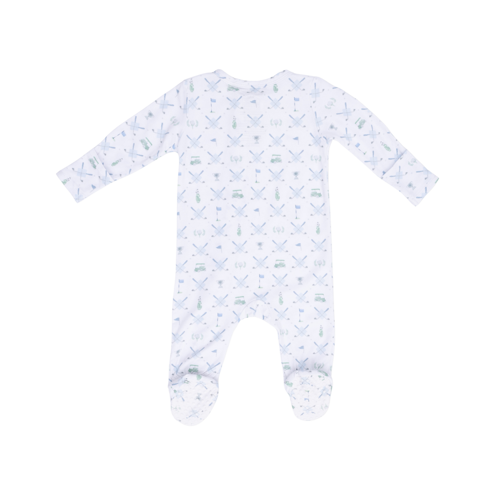 Golf Trellis Blue 2-Way Zipper Footie