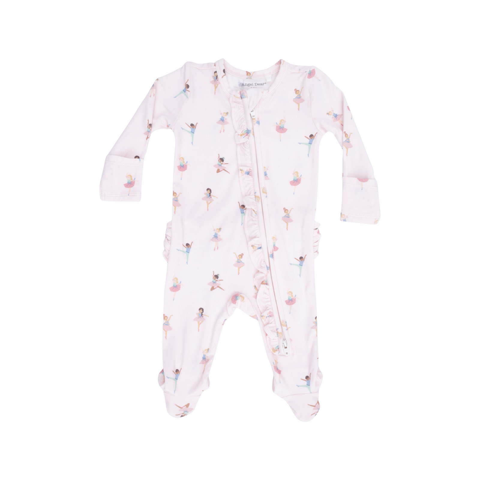Petite Ballet Ruffle Zipper Footie