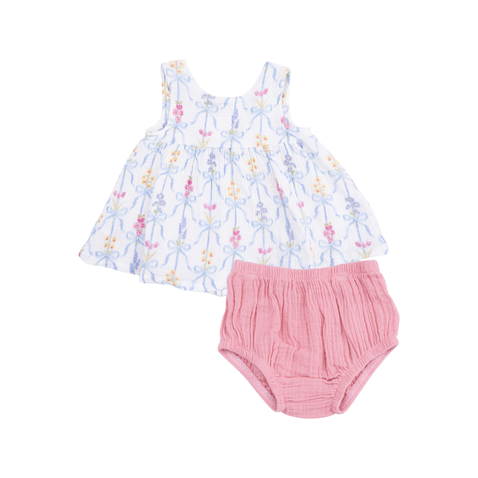 Ribbon Bouquet Dress With Bow & Bloomers