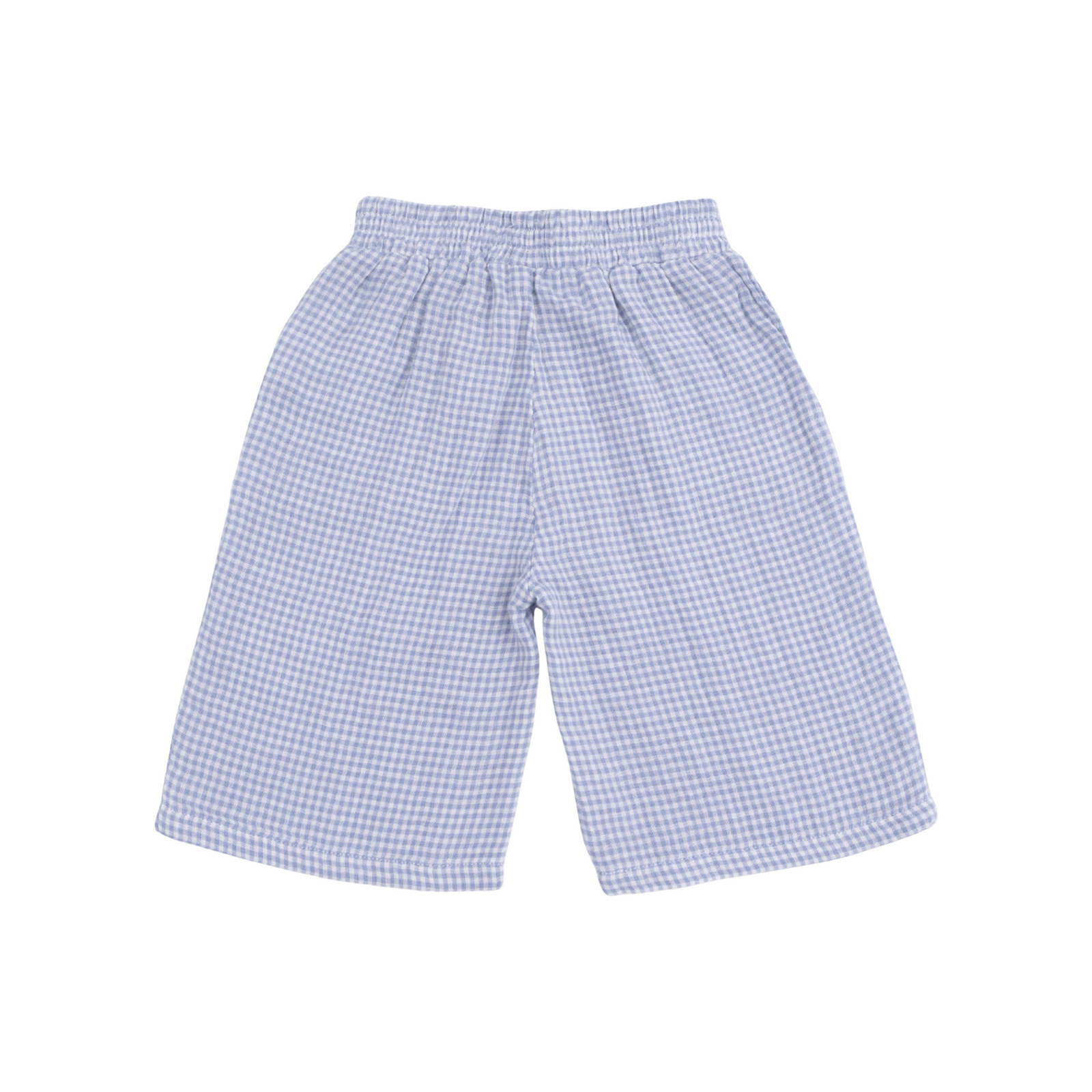 Micro Gingham Peplum Top W/Pant Set