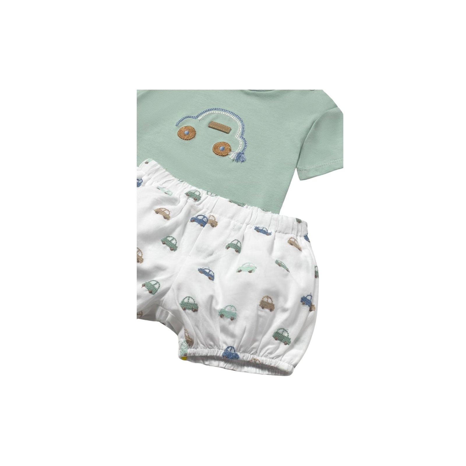 Car Motif T-Shirt with Matching Bloomer Shorts