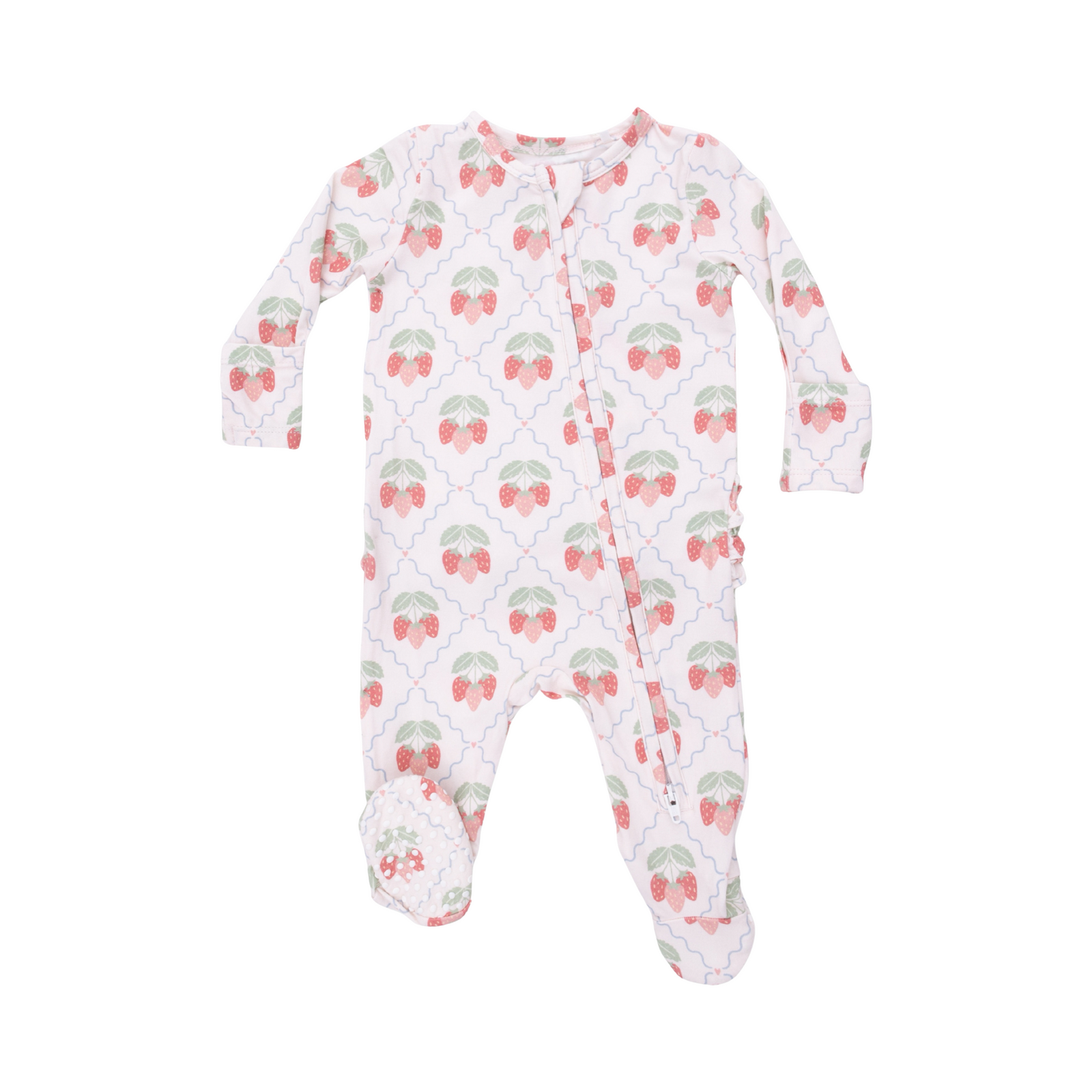 Sweet Strawberries Ruffle Footie