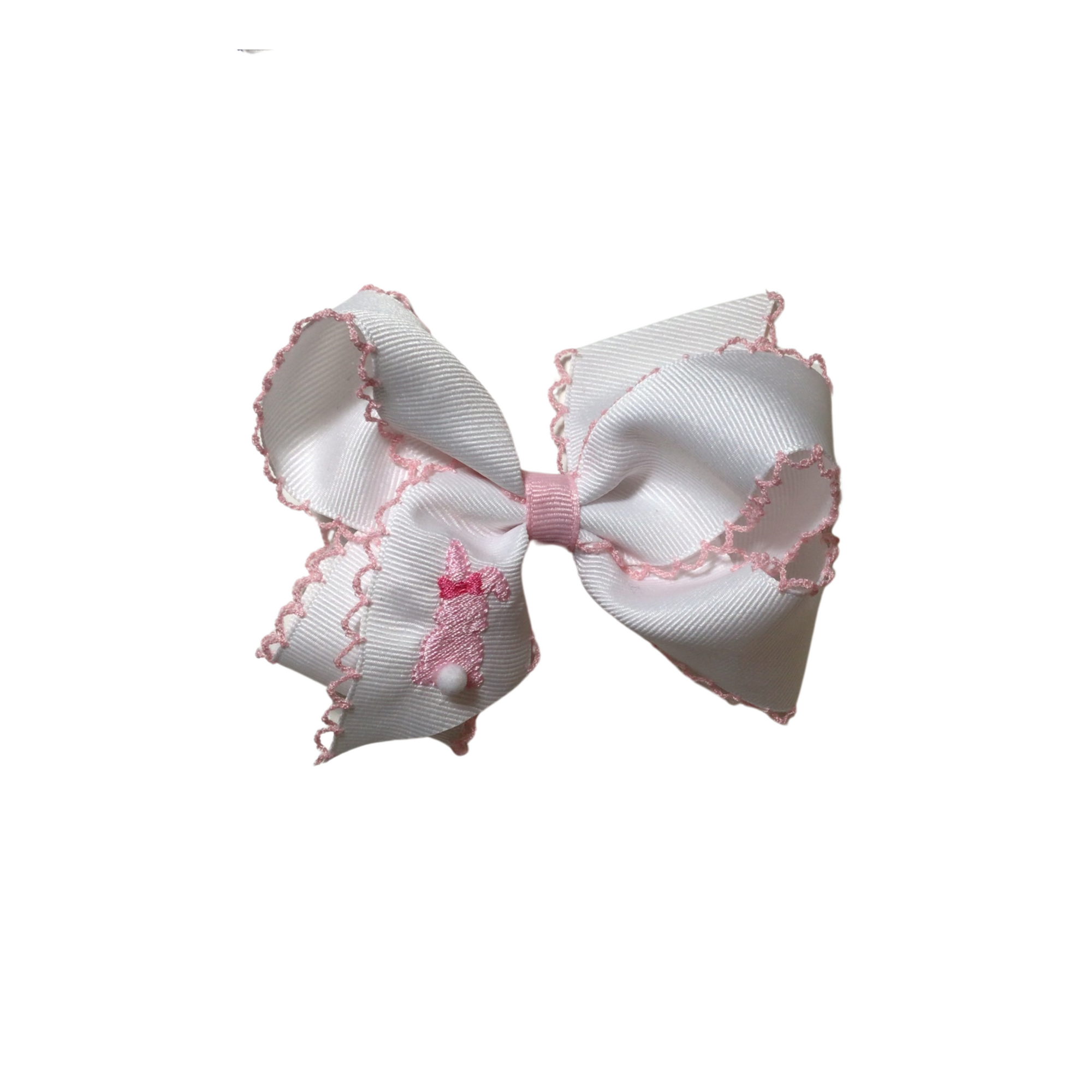 Embroidered Spring Bow Clip