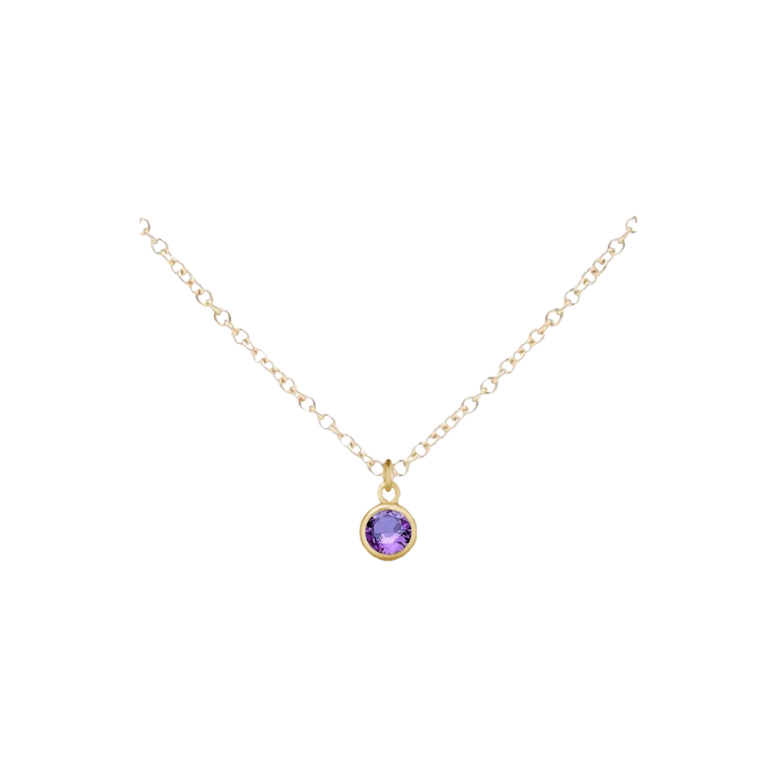 Gold Birthstone Necklace