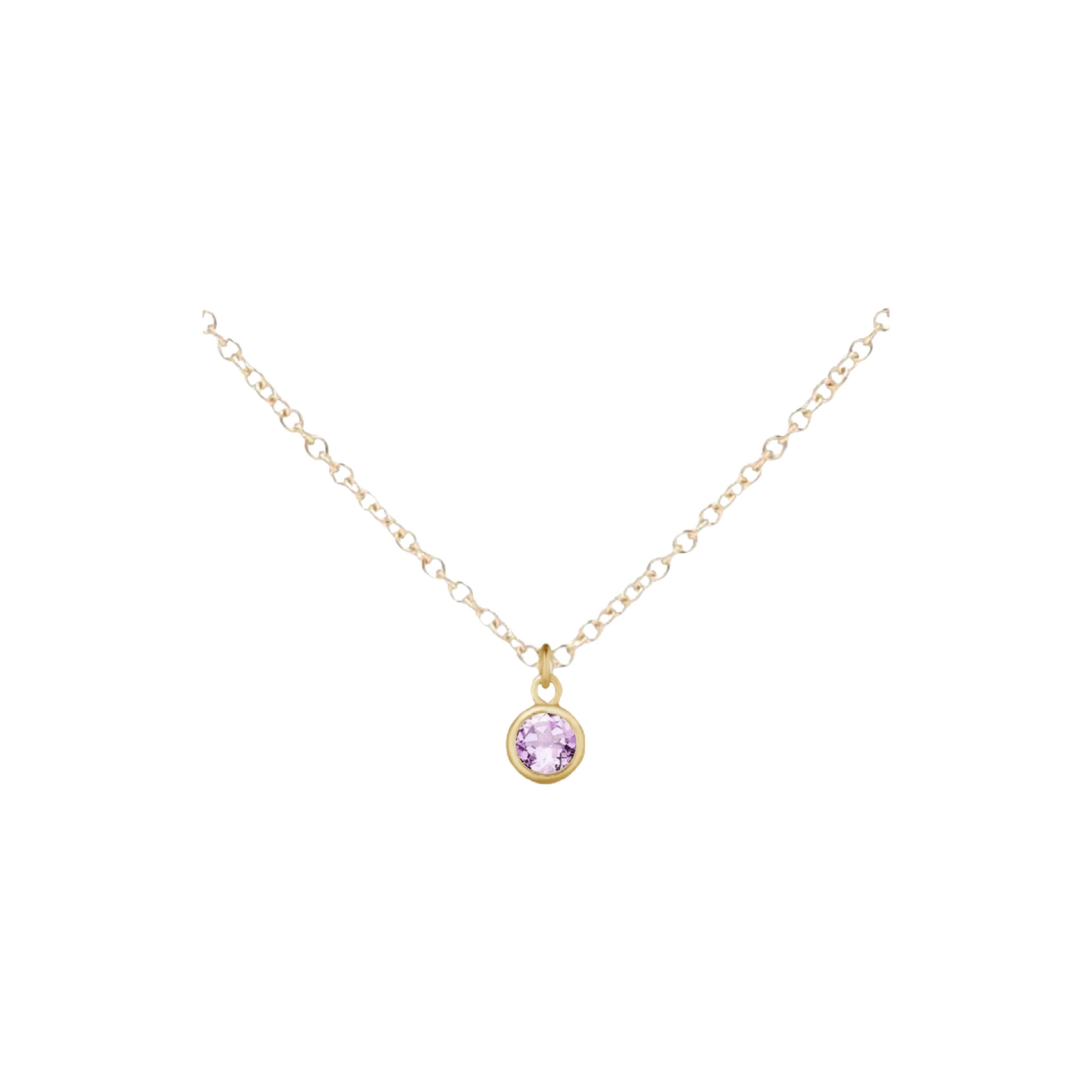 Gold Birthstone Necklace