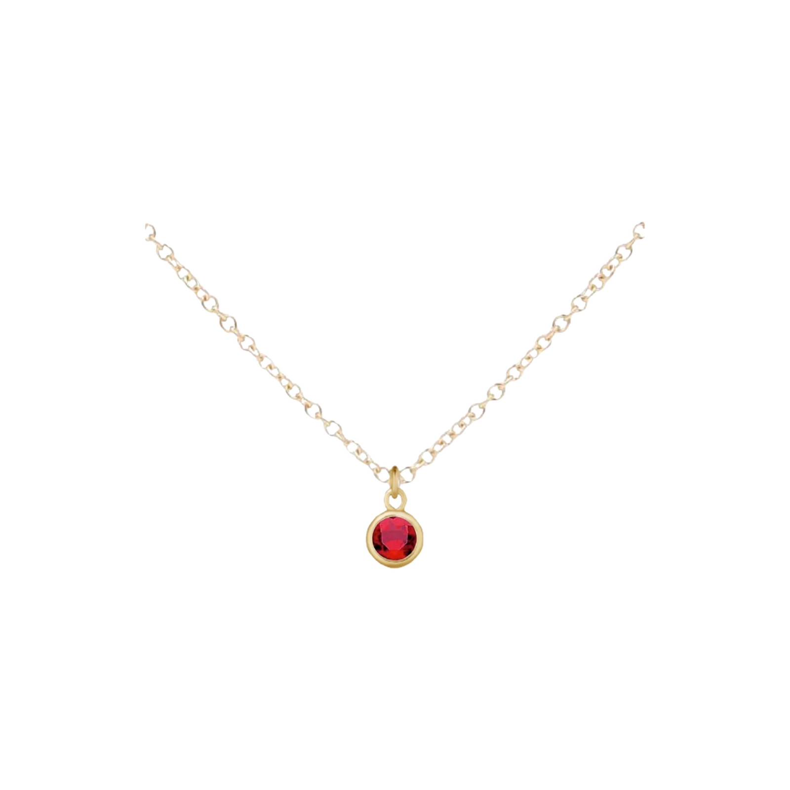 Gold Birthstone Necklace