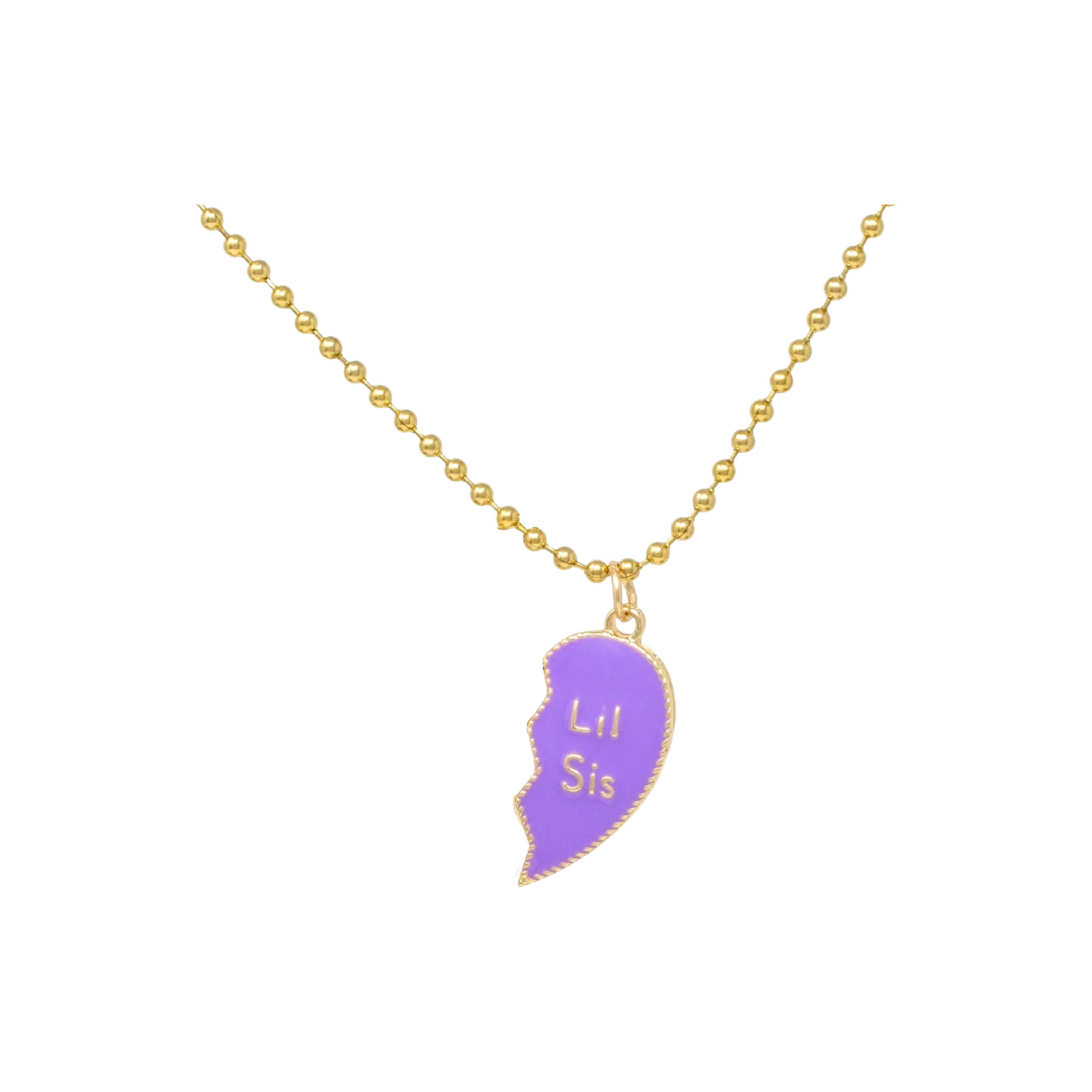 Big Sis Little Sis Magnetic Heart Necklace Set