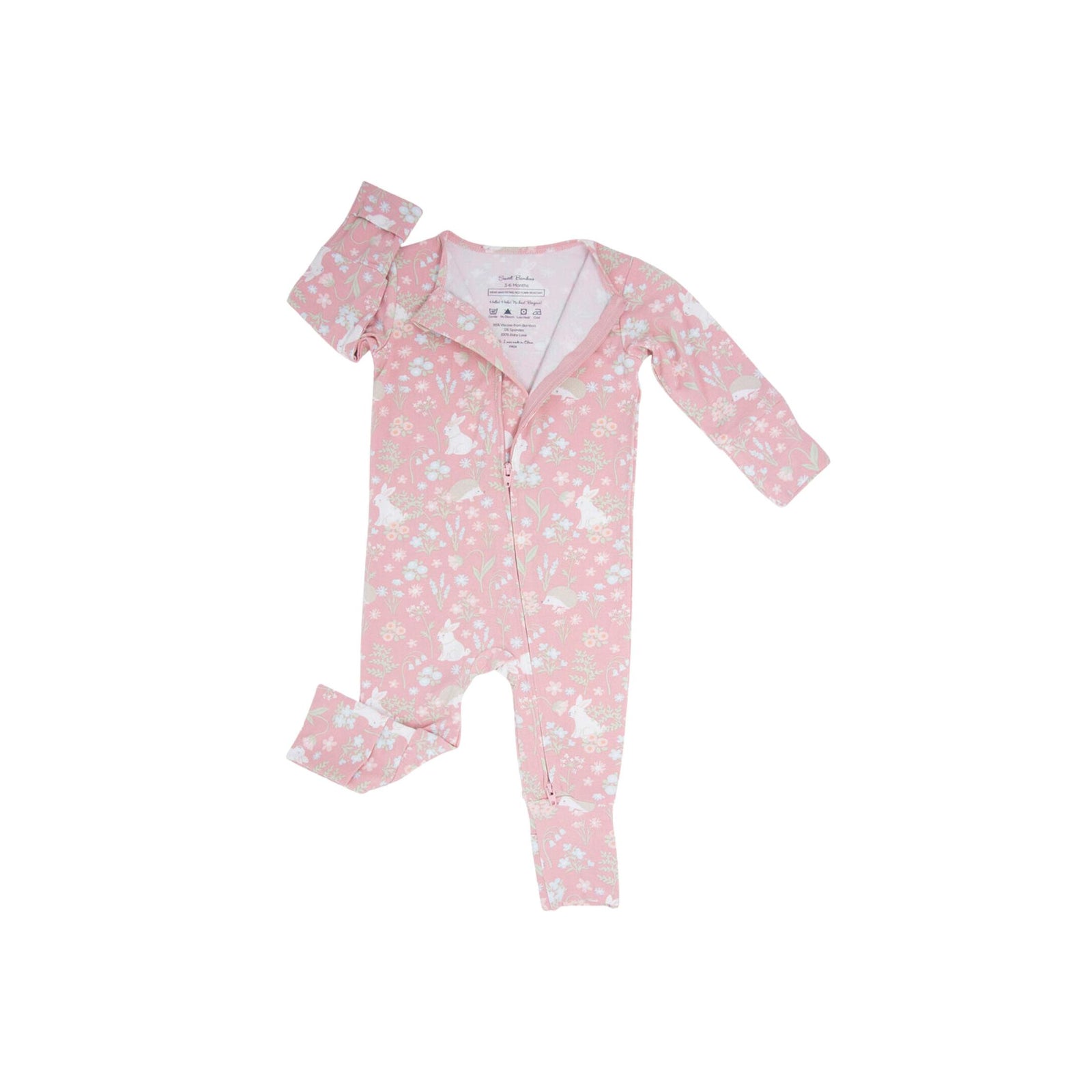 Woodland Bunny 2-Way Zipper Convertible Romper