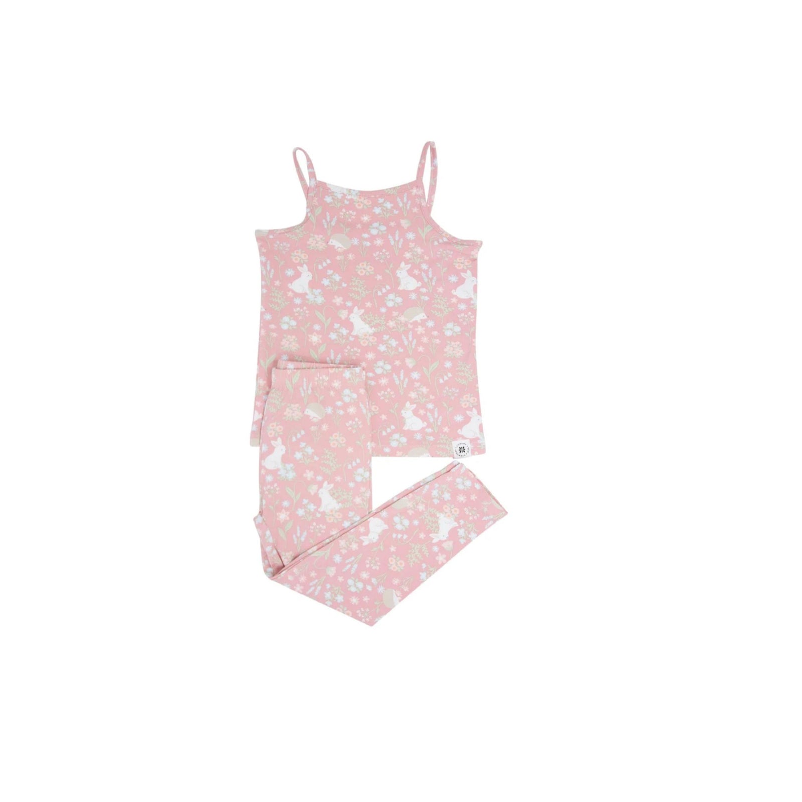 Woodland Bunny Print Tank Pajama Set