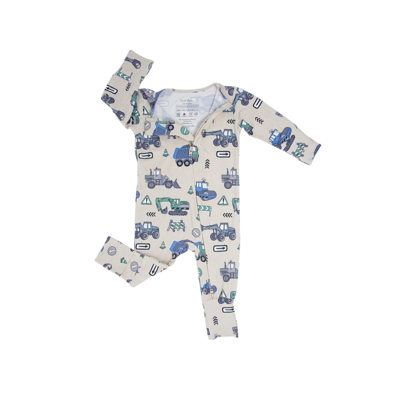 Construction 2-Way Zipper Convertible Romper