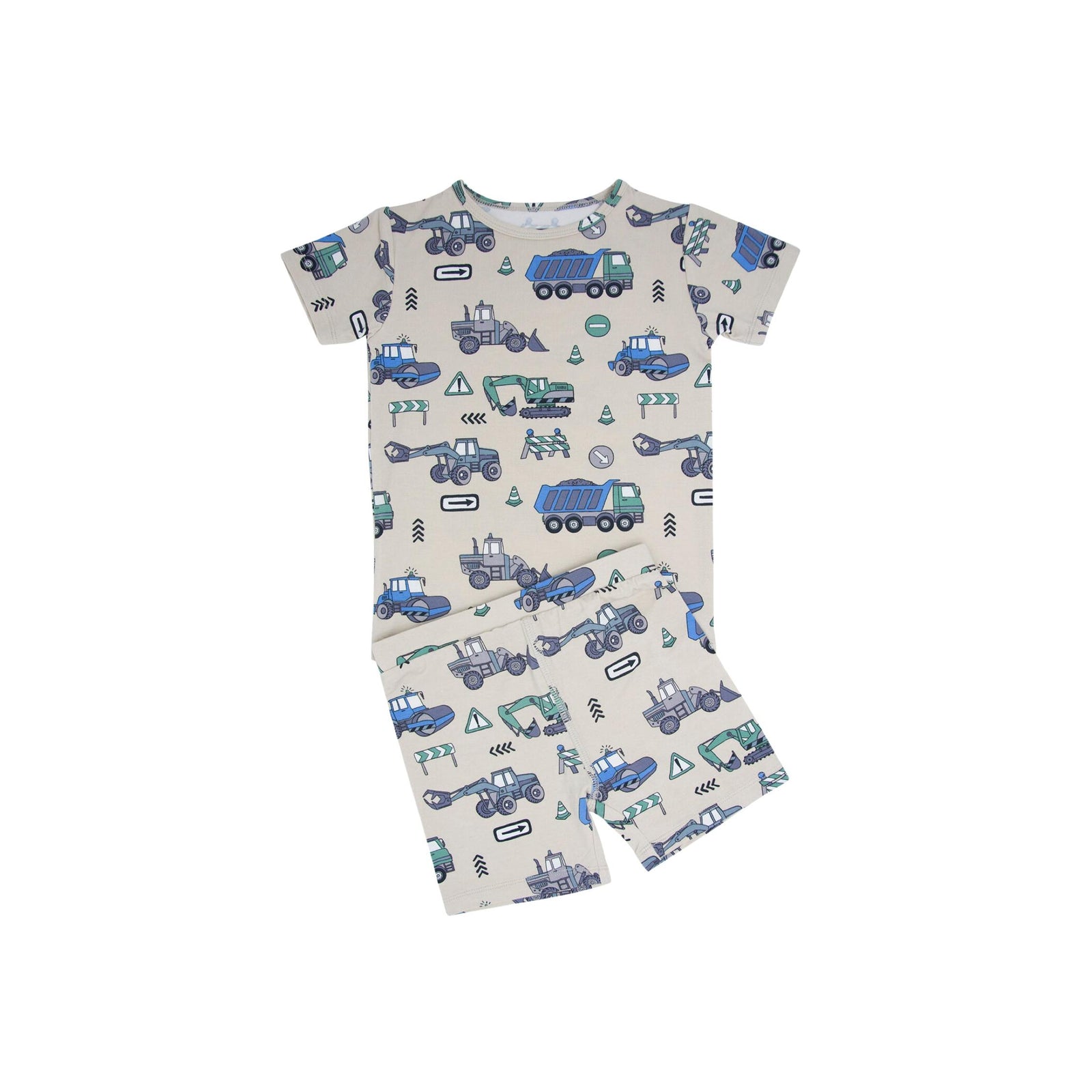 Construction Short Sleeve & Short Pajama Set