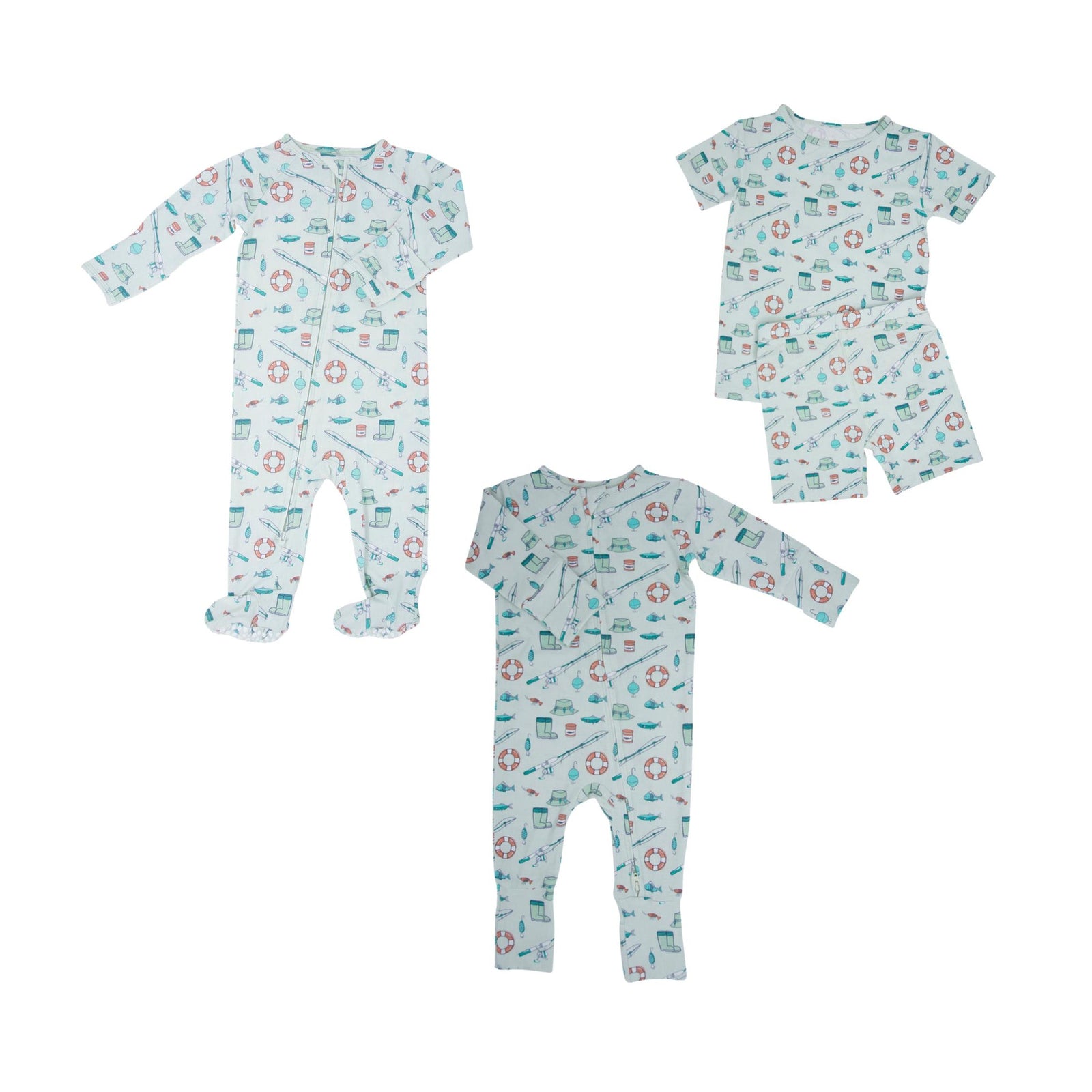 Cast A Line Shirt & Short Boys’ Pajama Set