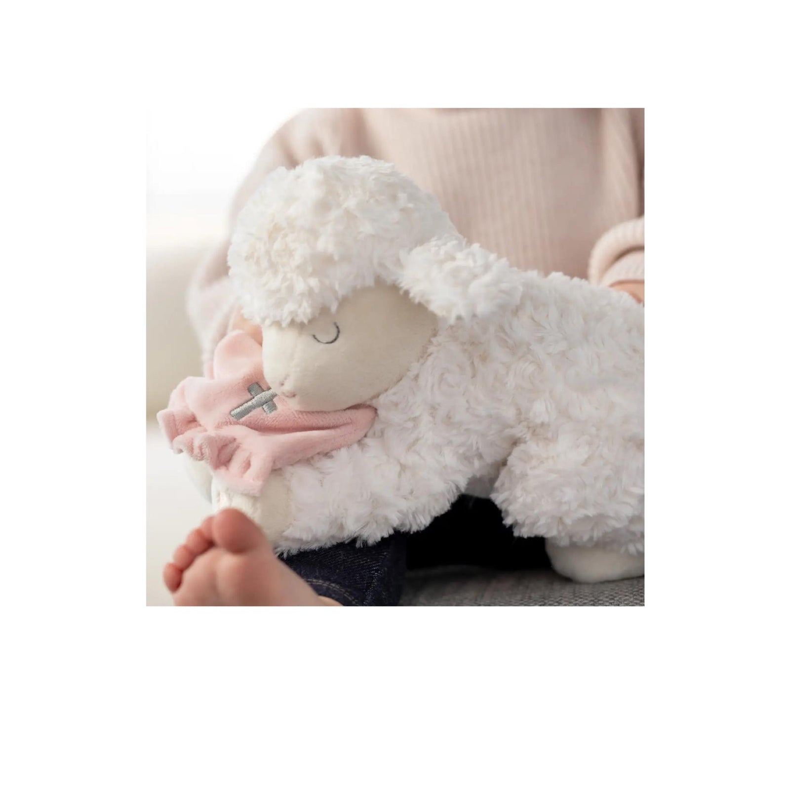 Pink Goodnight Prayer Plush Talking Lamb