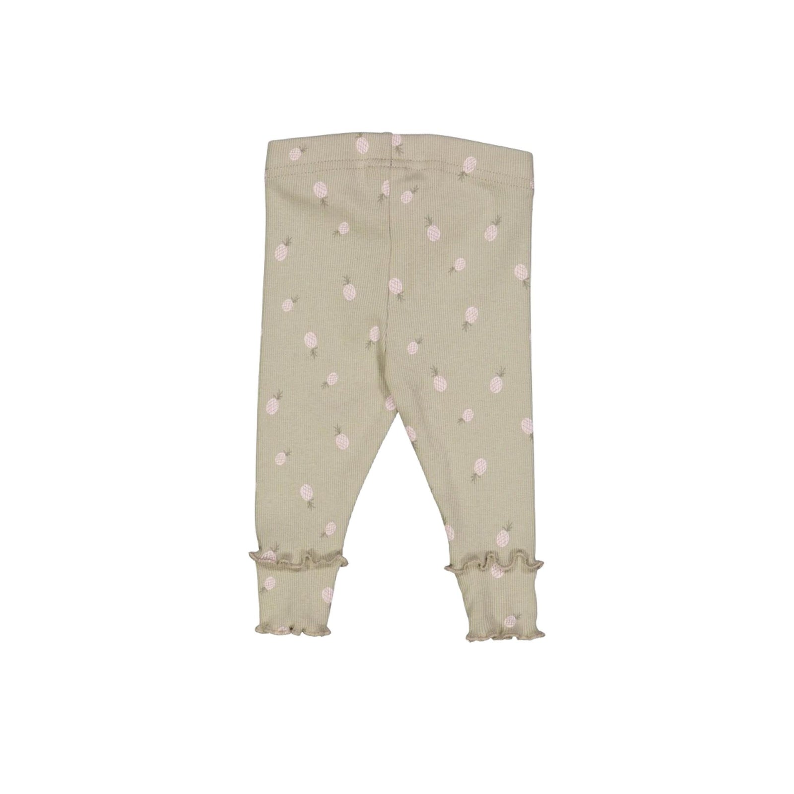 Pink Pineapple Ribbed Baby Girl Ruffle Legging
