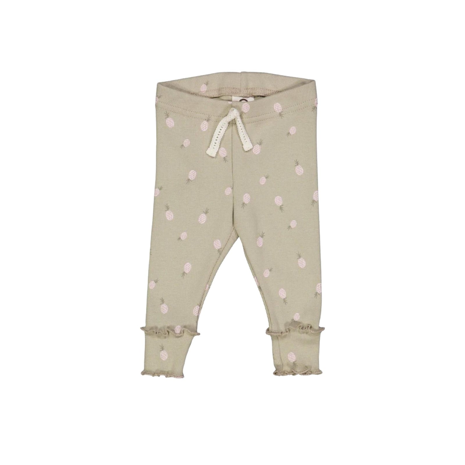 Pink Pineapple Ribbed Baby Girl Ruffle Legging