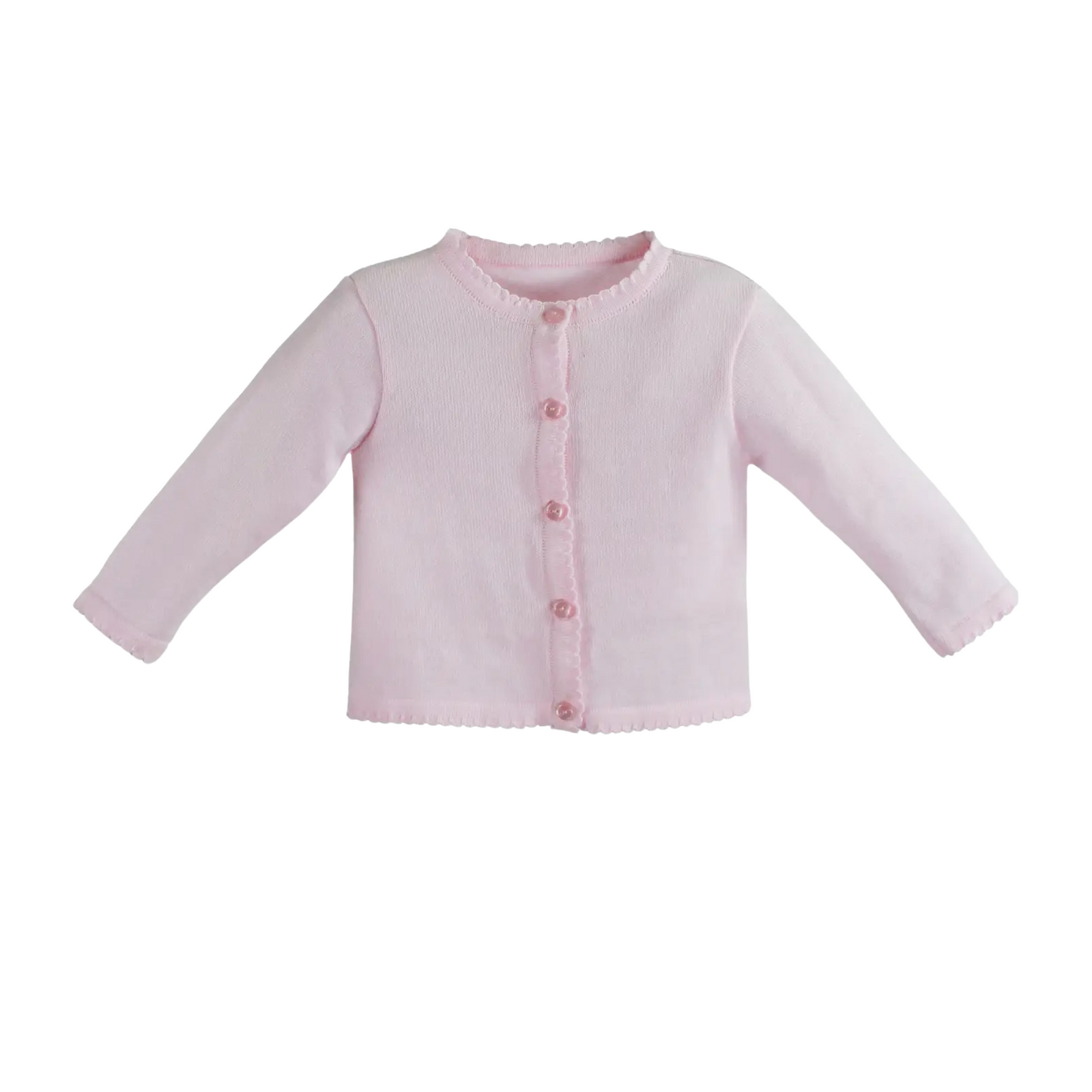 Pink Scalloped Edge Cardigan