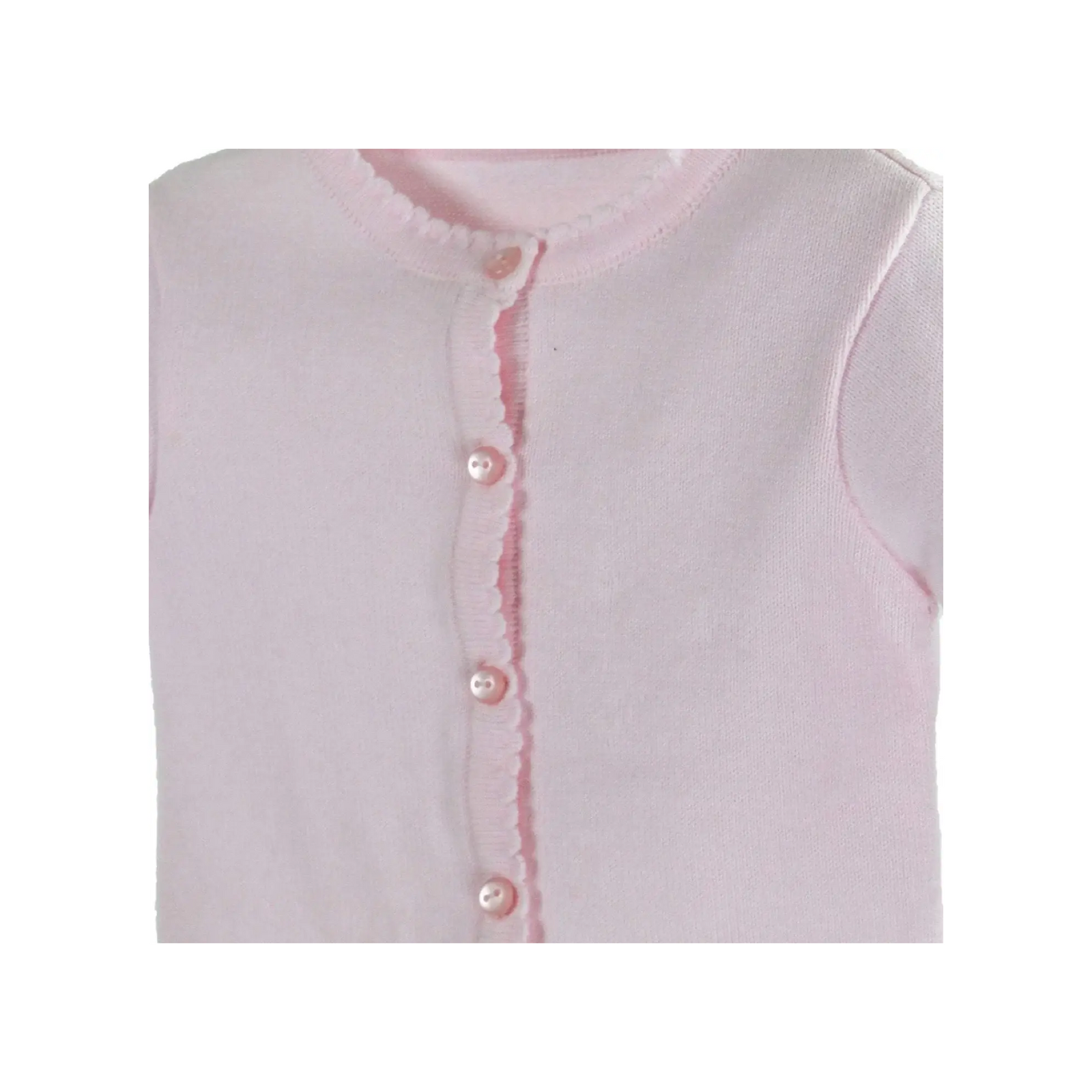Pink Scalloped Edge Cardigan