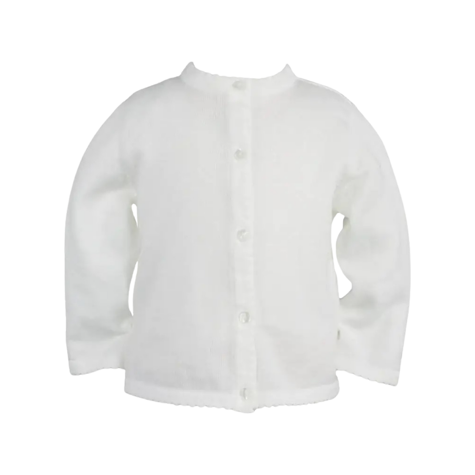 White Scalloped Edge Cardigan