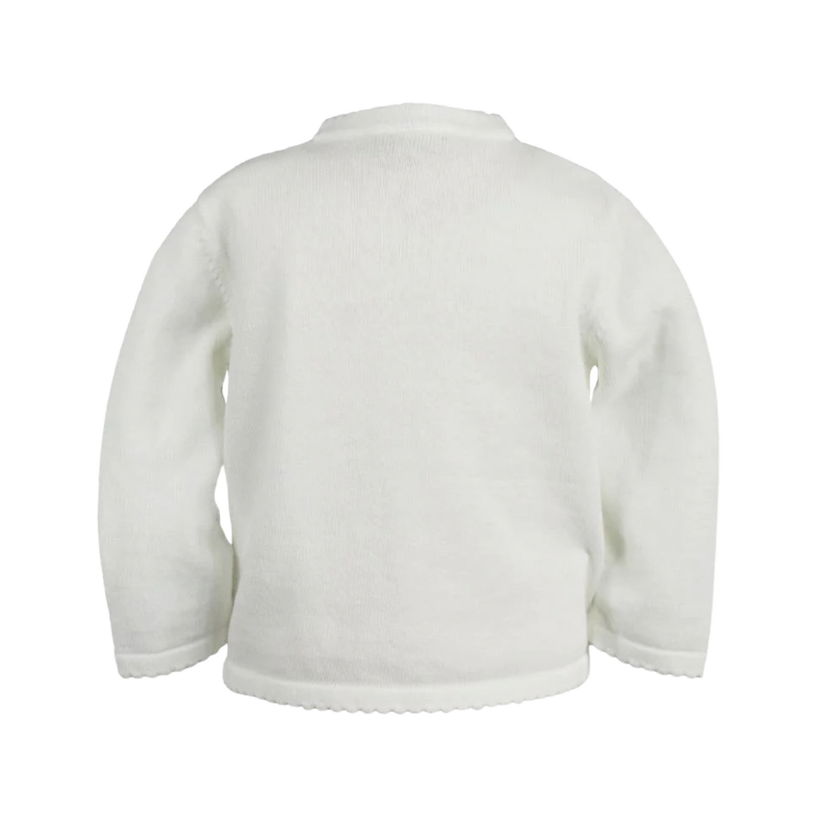 White Scalloped Edge Cardigan