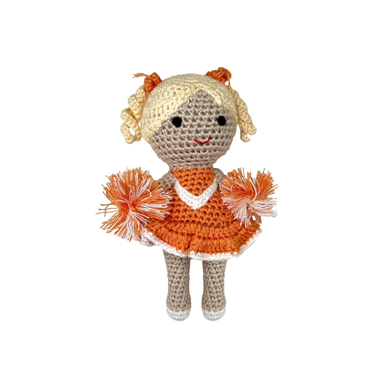 Crochet Cheerleader Bamboo Rattles