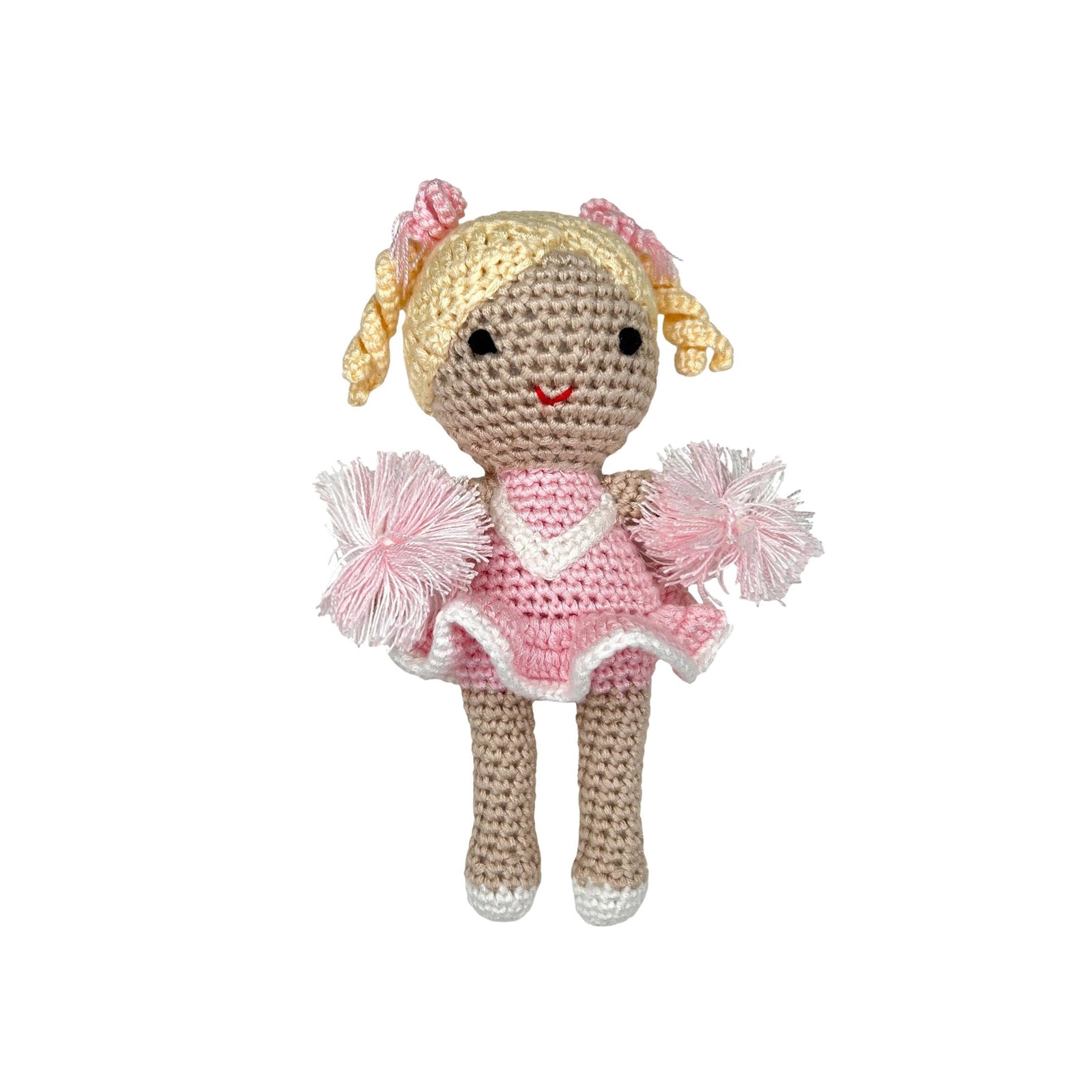 Crochet Cheerleader Bamboo Rattles