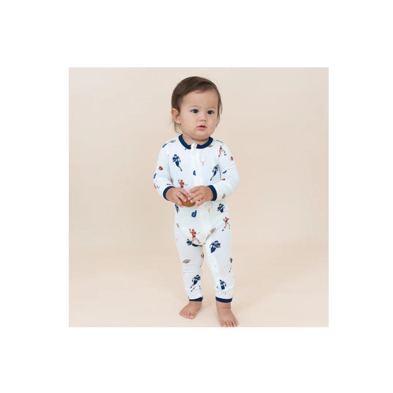 Football Bamboo Romper