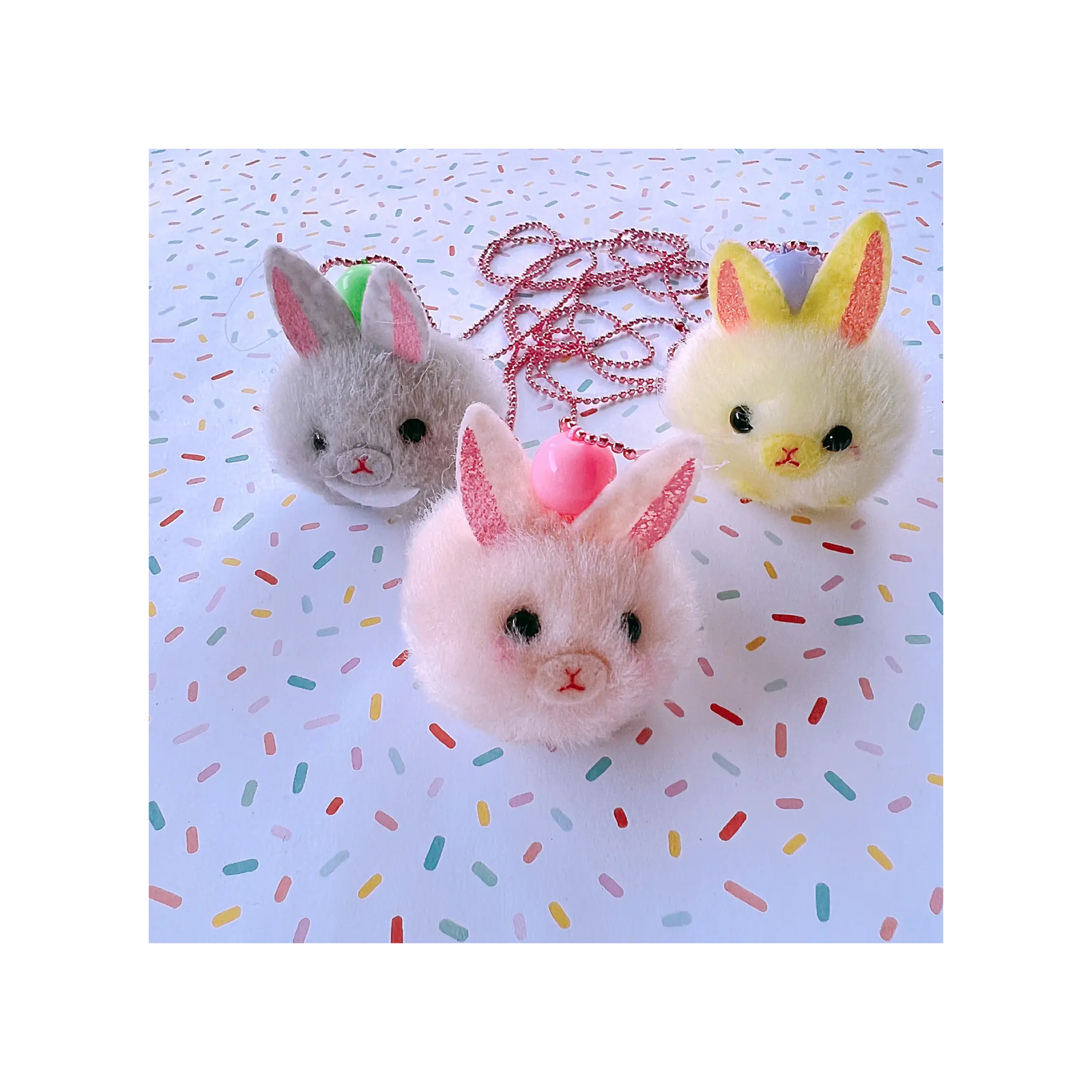 Pom Pom Bunny Necklace