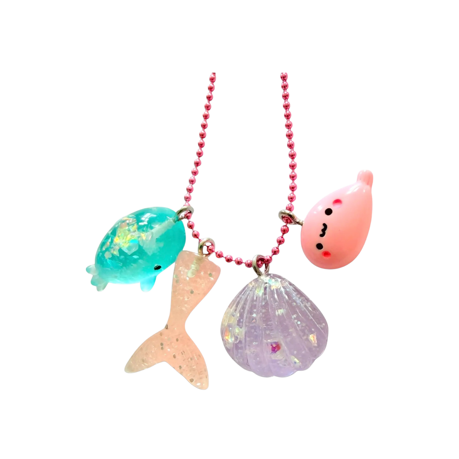 Ocean Kawaii Charm Cluster Necklace
