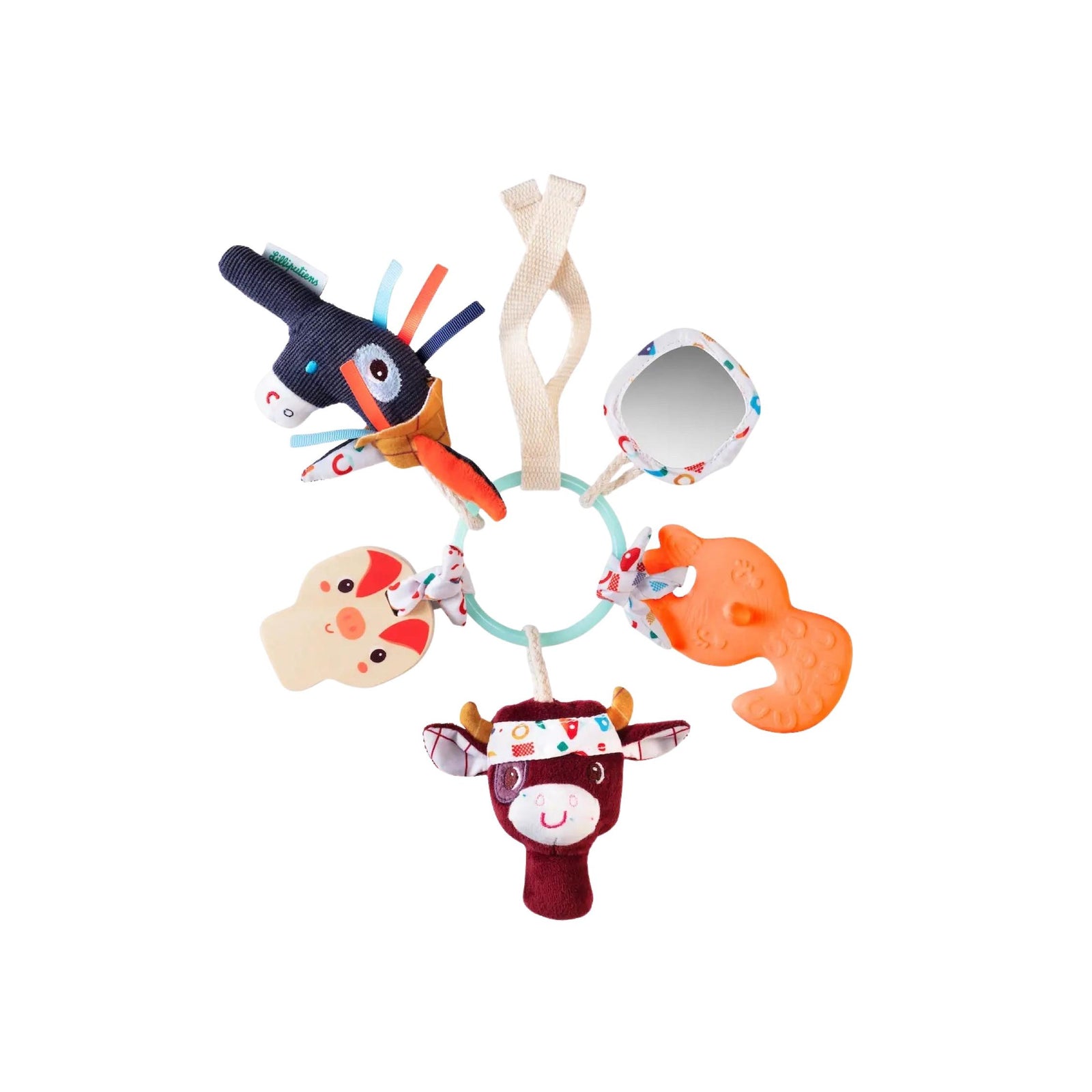 Farm Sensory Teething Keyring