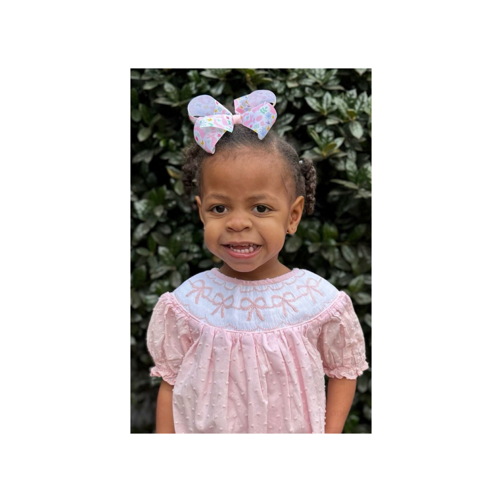 Medium Grosgrain Easter Print Bow