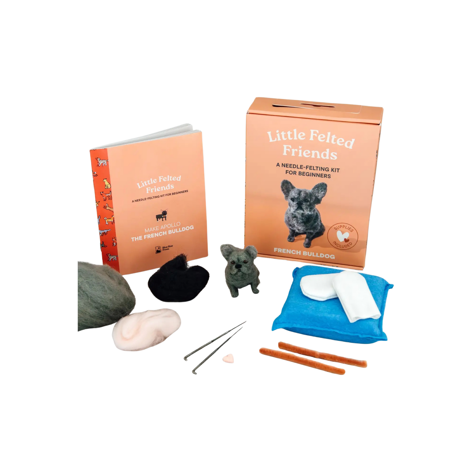 Little Felted Friends: French Bulldog Needle Felting Kit