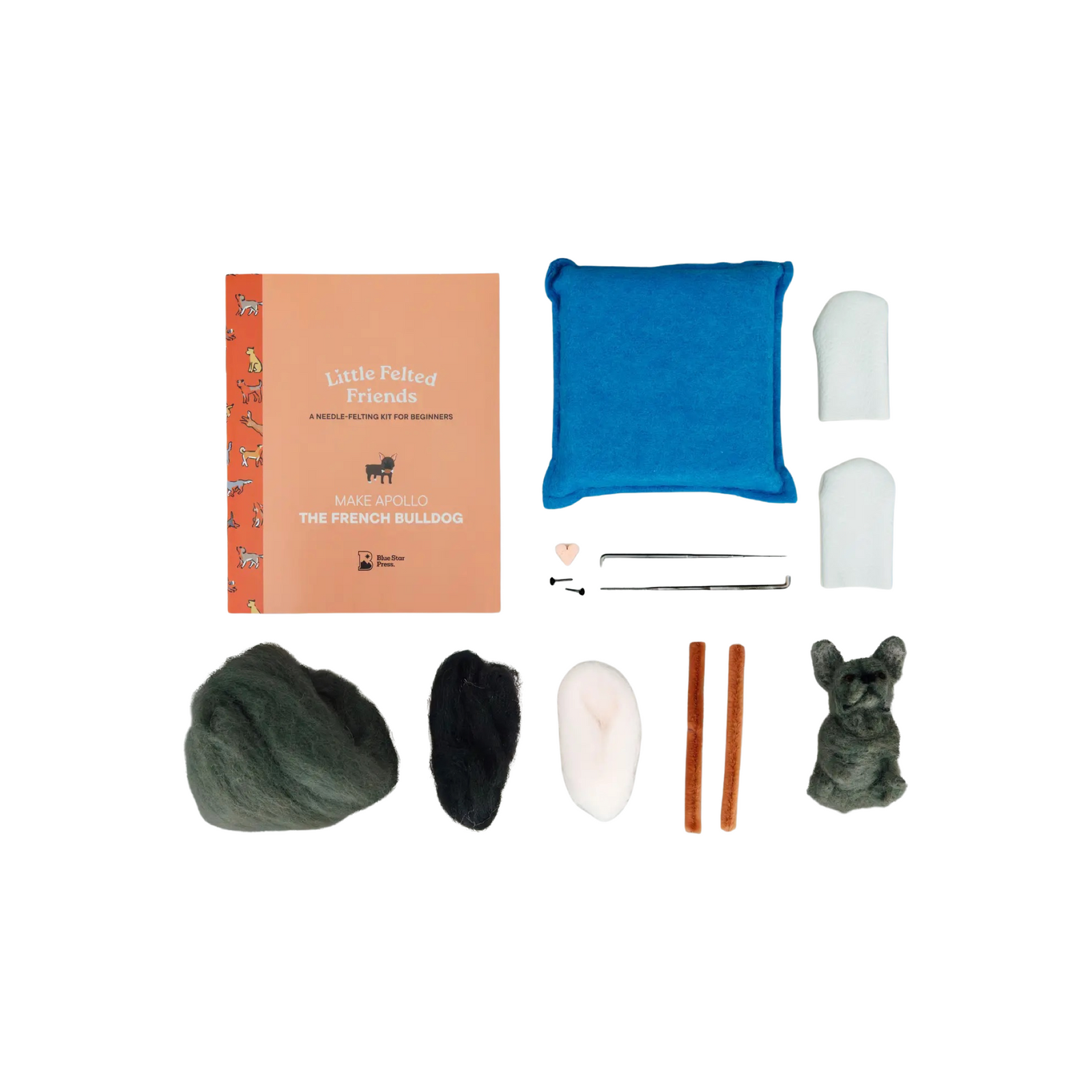 Little Felted Friends: French Bulldog Needle Felting Kit