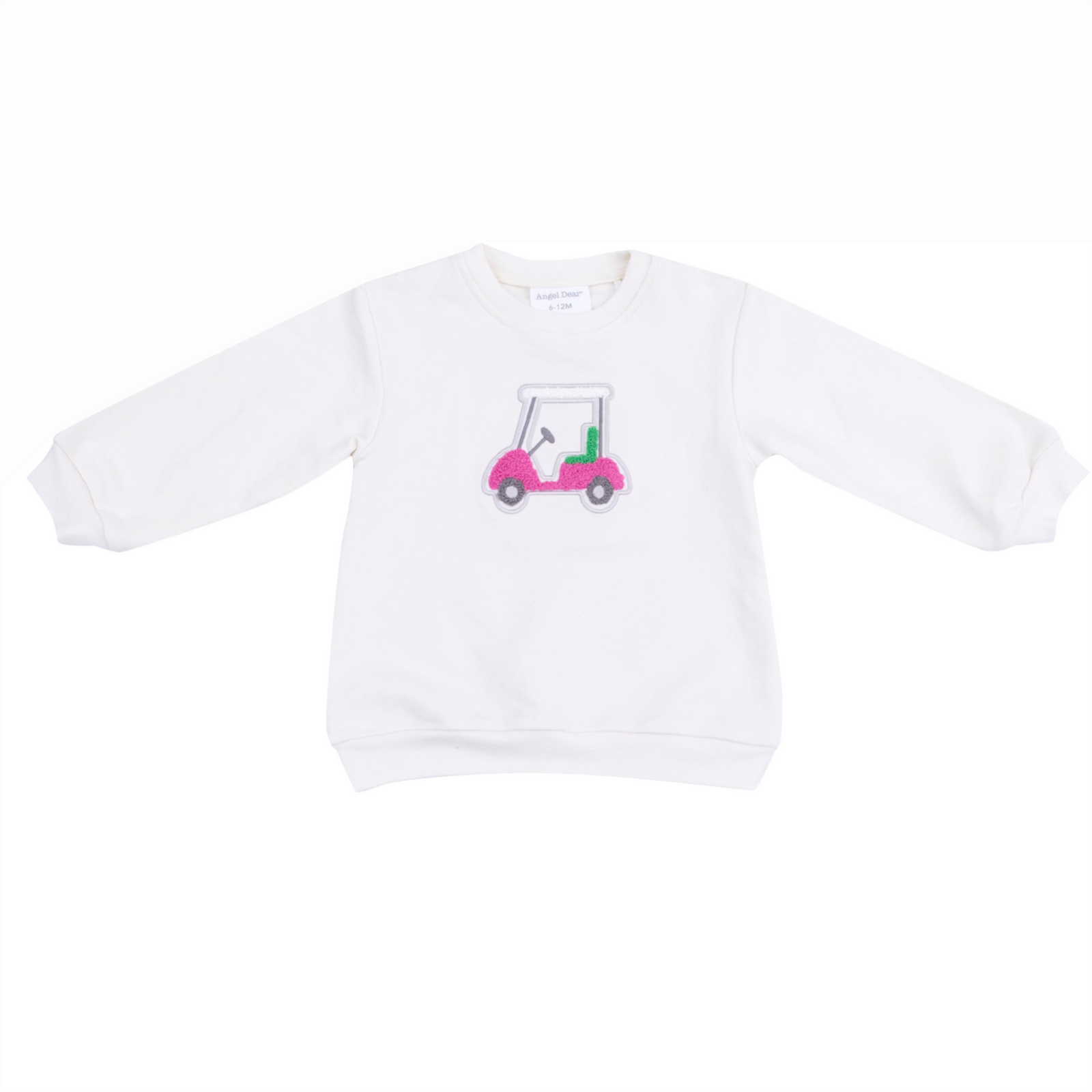 Golf Cart Pink Applique Oversized Sweatshirt