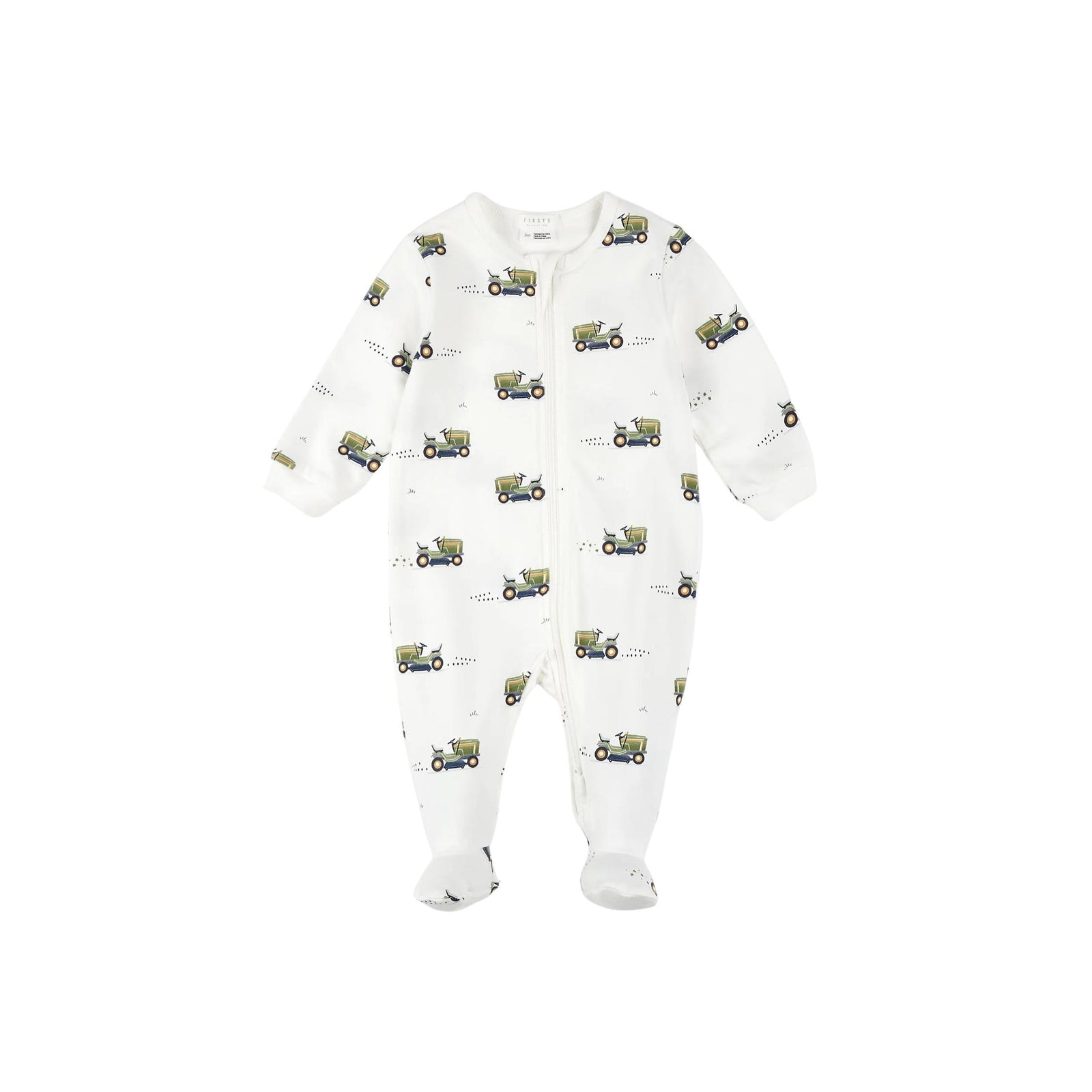 Lawnmower Print Footed Sleeper