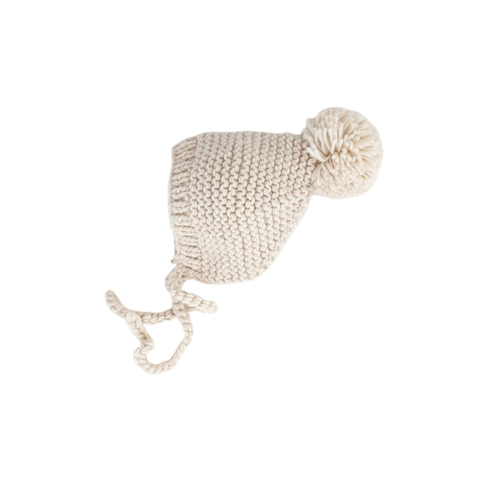 Natural Garter Stitch Bonnet