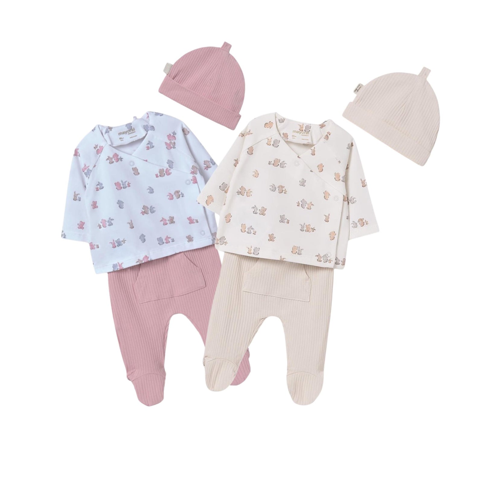 Newborn Layette 3-Piece Footie Sets