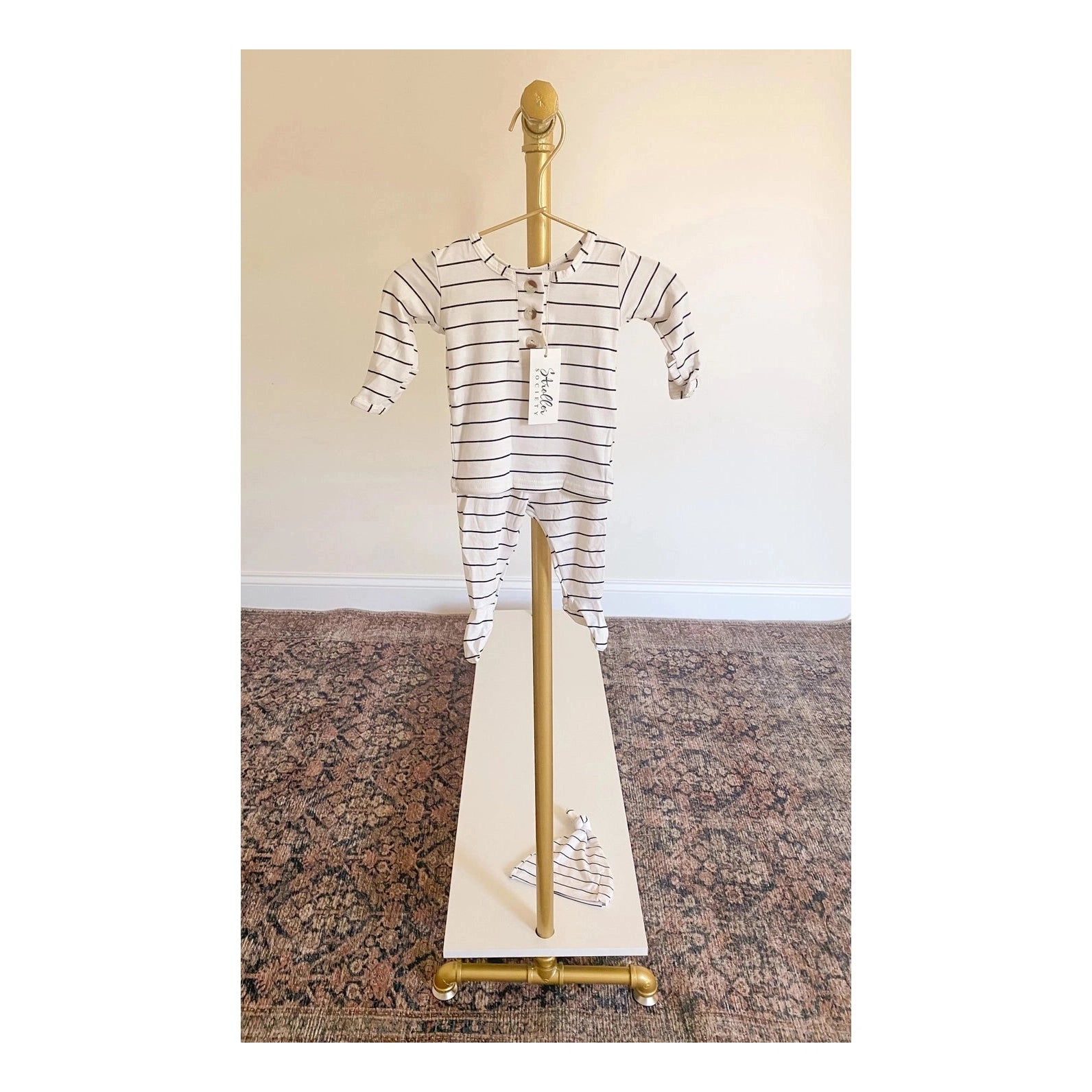 Onyx Stripes 3-Piece Newborn Set
