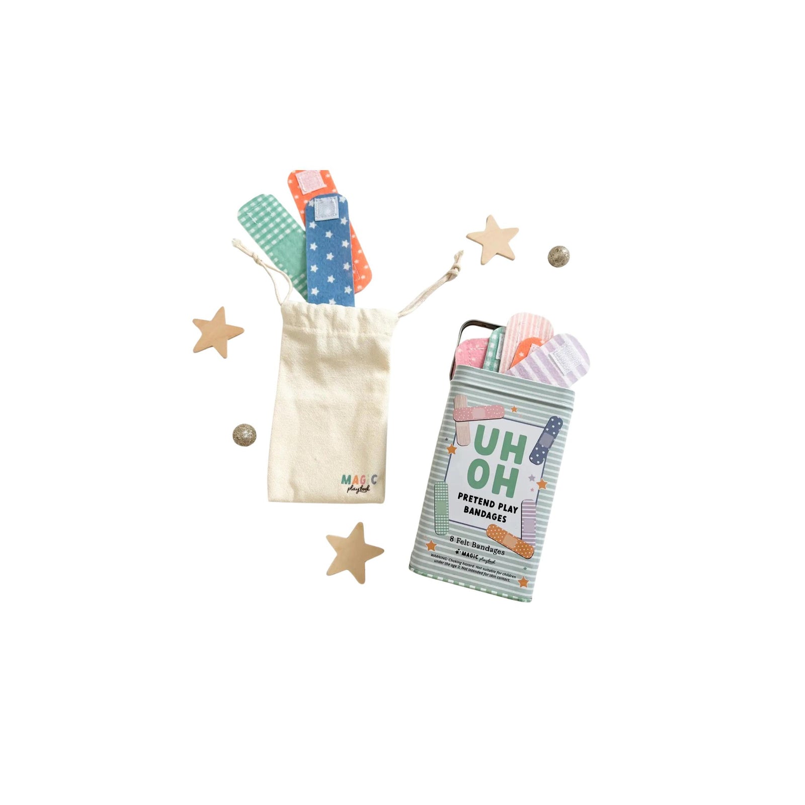 Pretend Play Felt Bandages & Bandaid Tin Kit