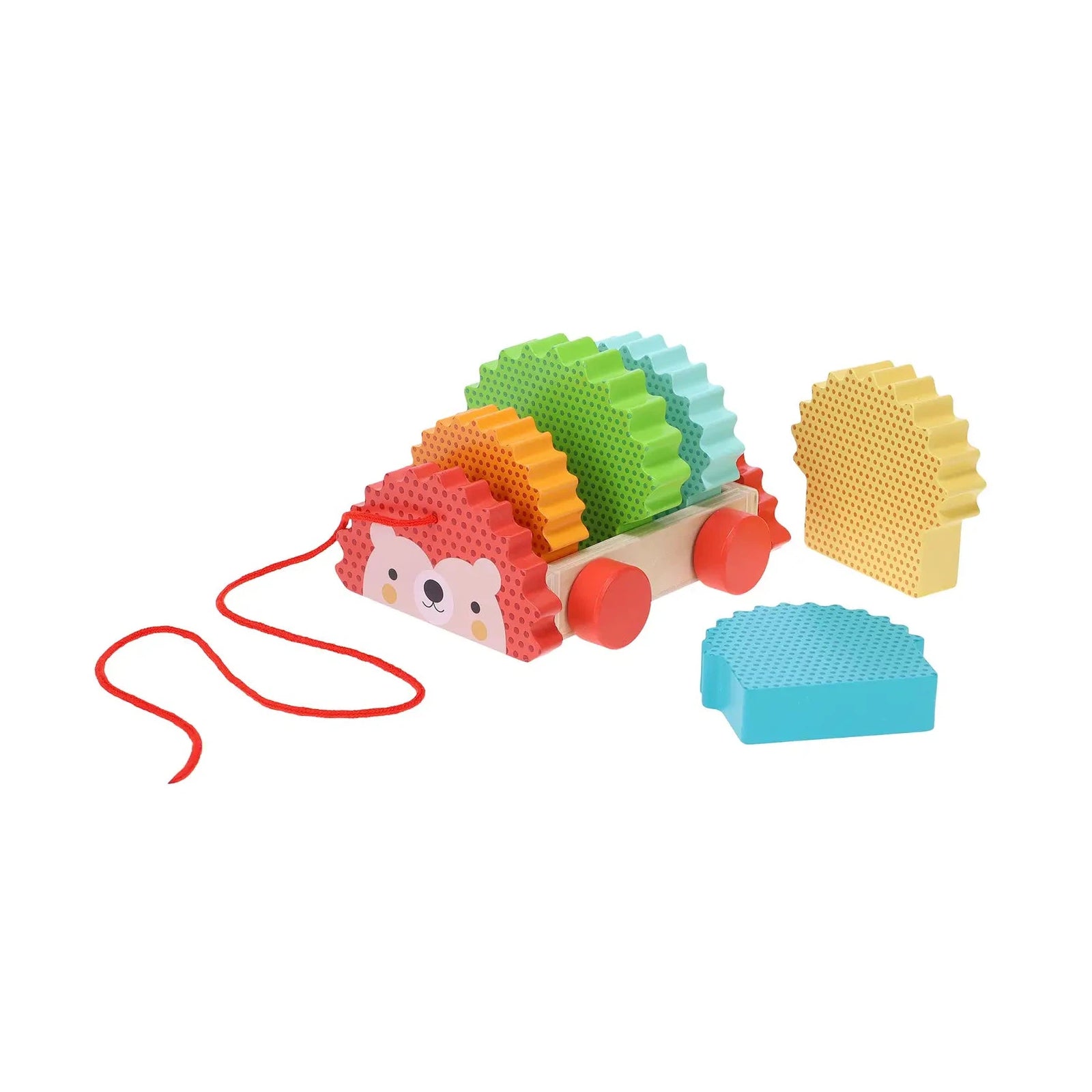 Rainbow Hedgehog Wooden Pull Toy