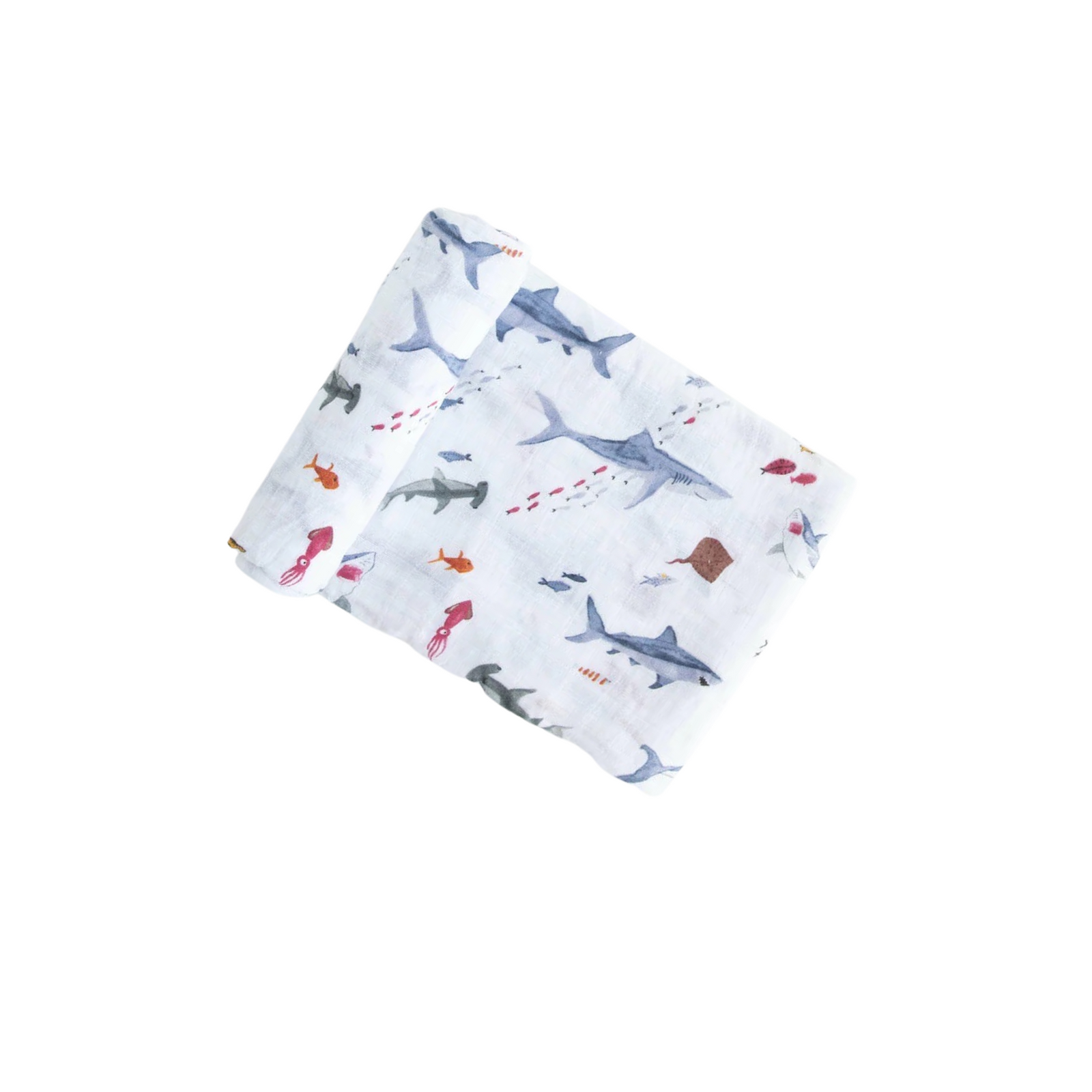 Shark Print Muslin Swaddle