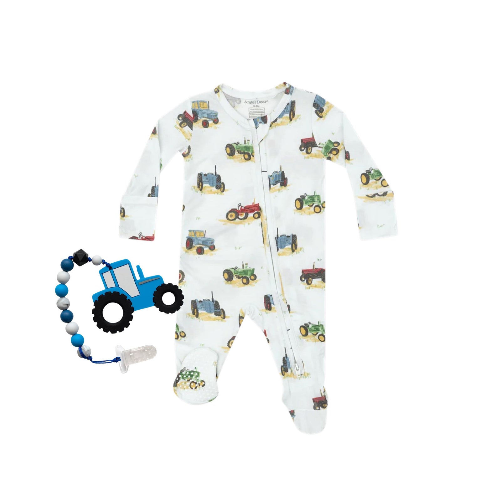 Vintage Tractors 2-Way Zipper Footie