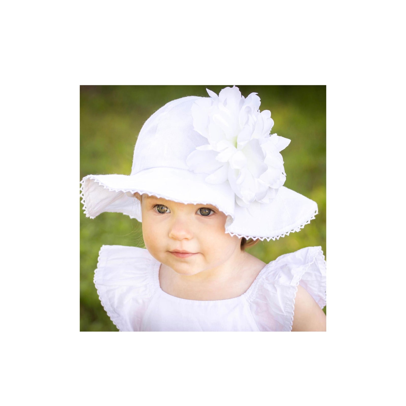 White Stella White Peony Sun Hat