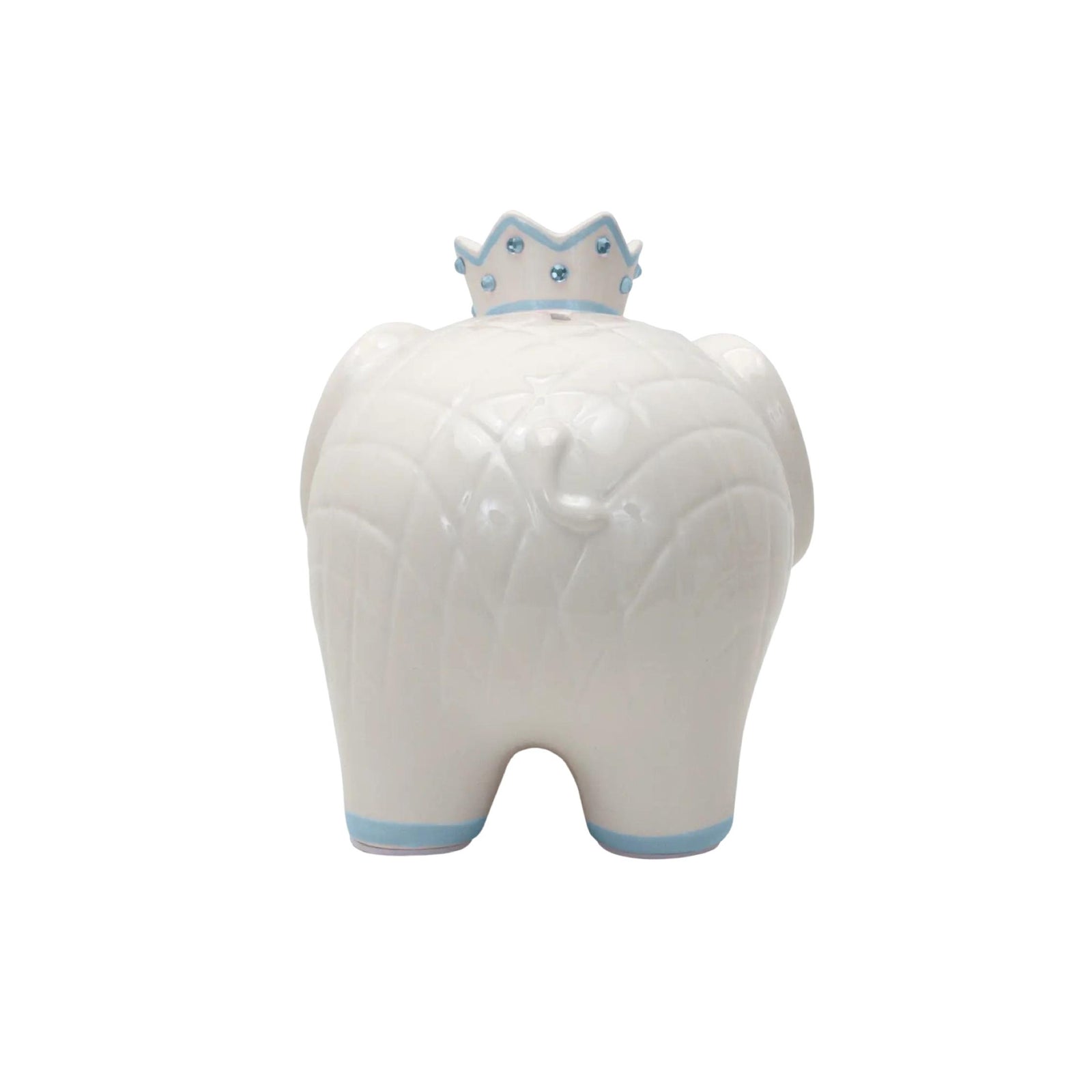 White and Blue Coco Elephant Piggy Bank