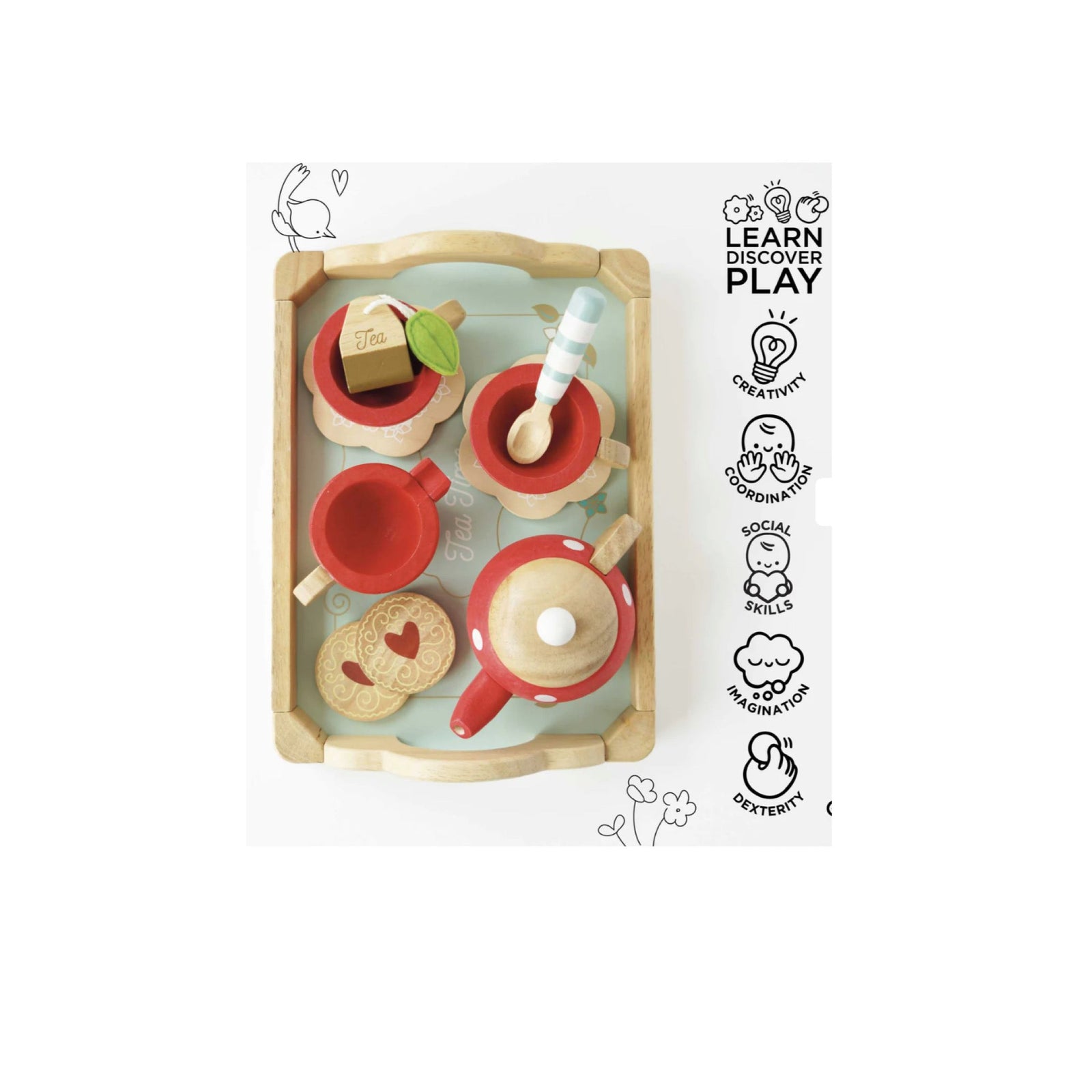 Wooden Honeybake Tea Set