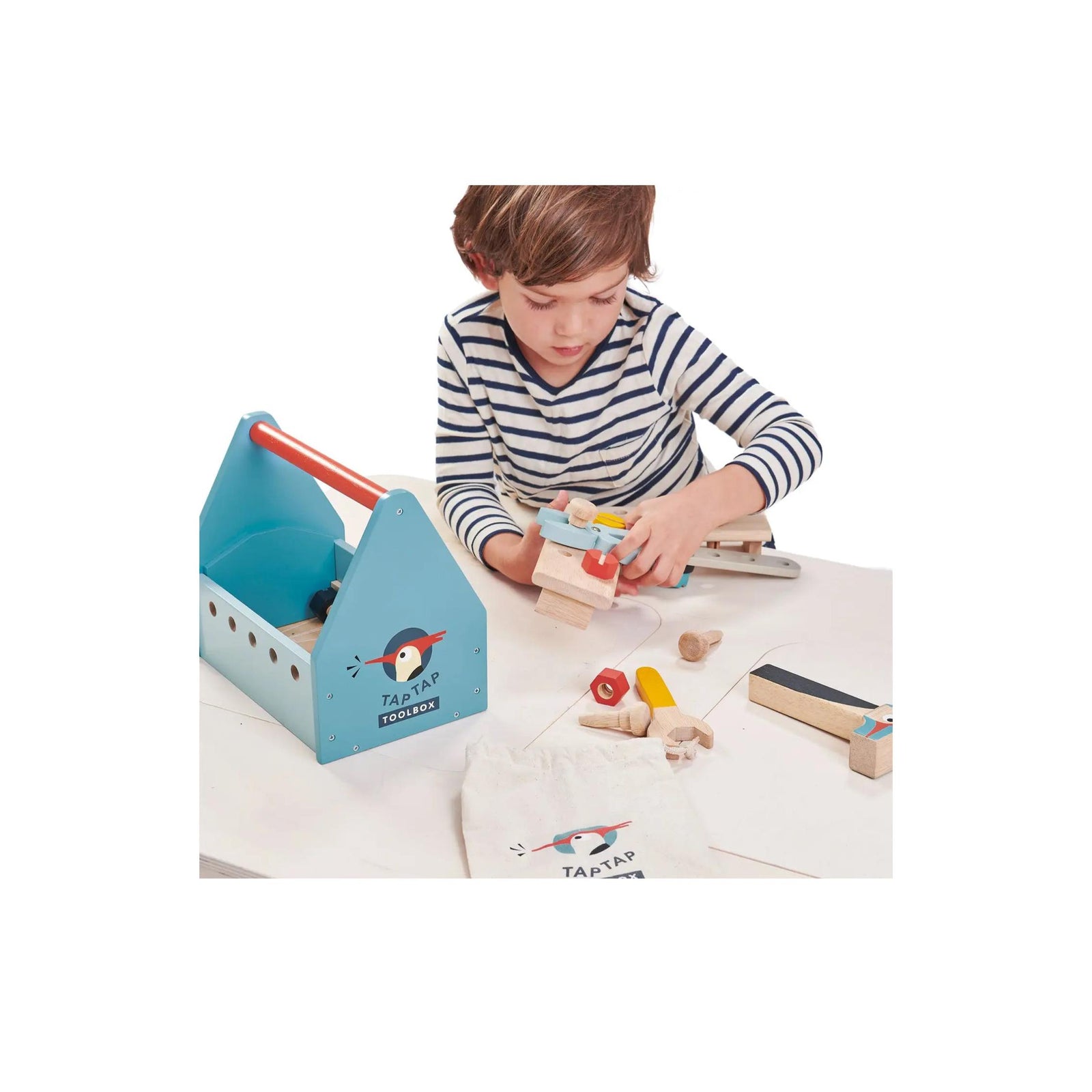 Wooden Tap Tap Toolbox Playset