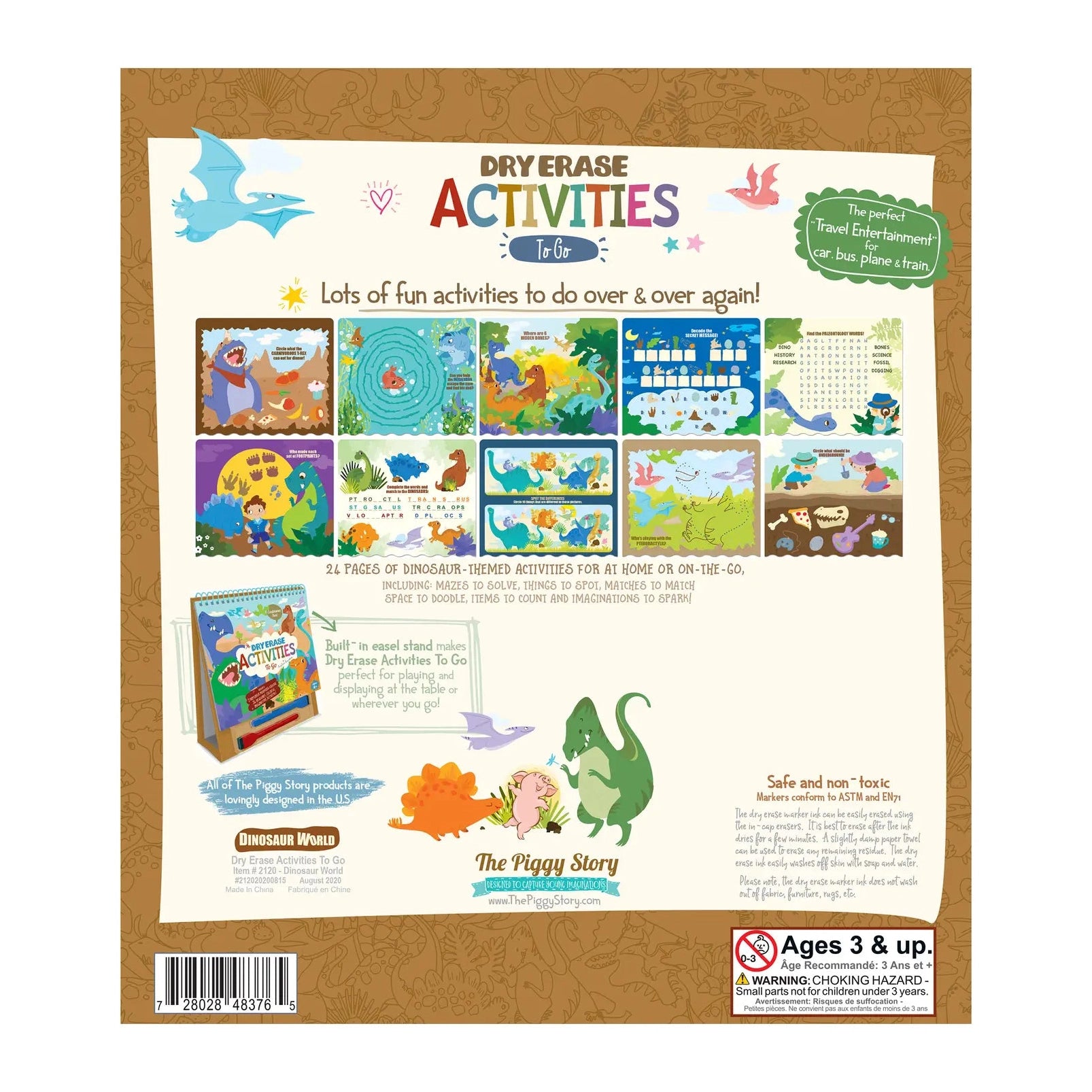 Dry Erase Activities To Go Dinosaurs