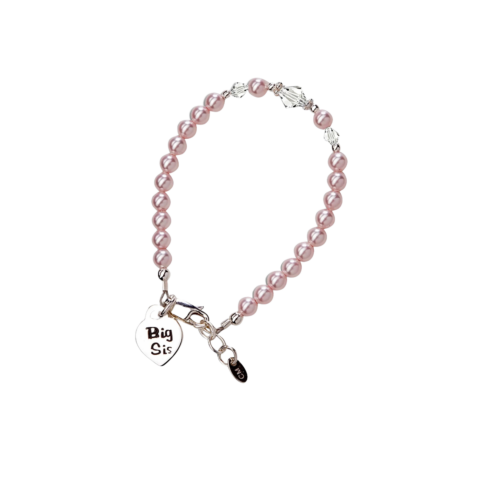 Big Sis Pink Sterling Sliver Child’s Bracelet